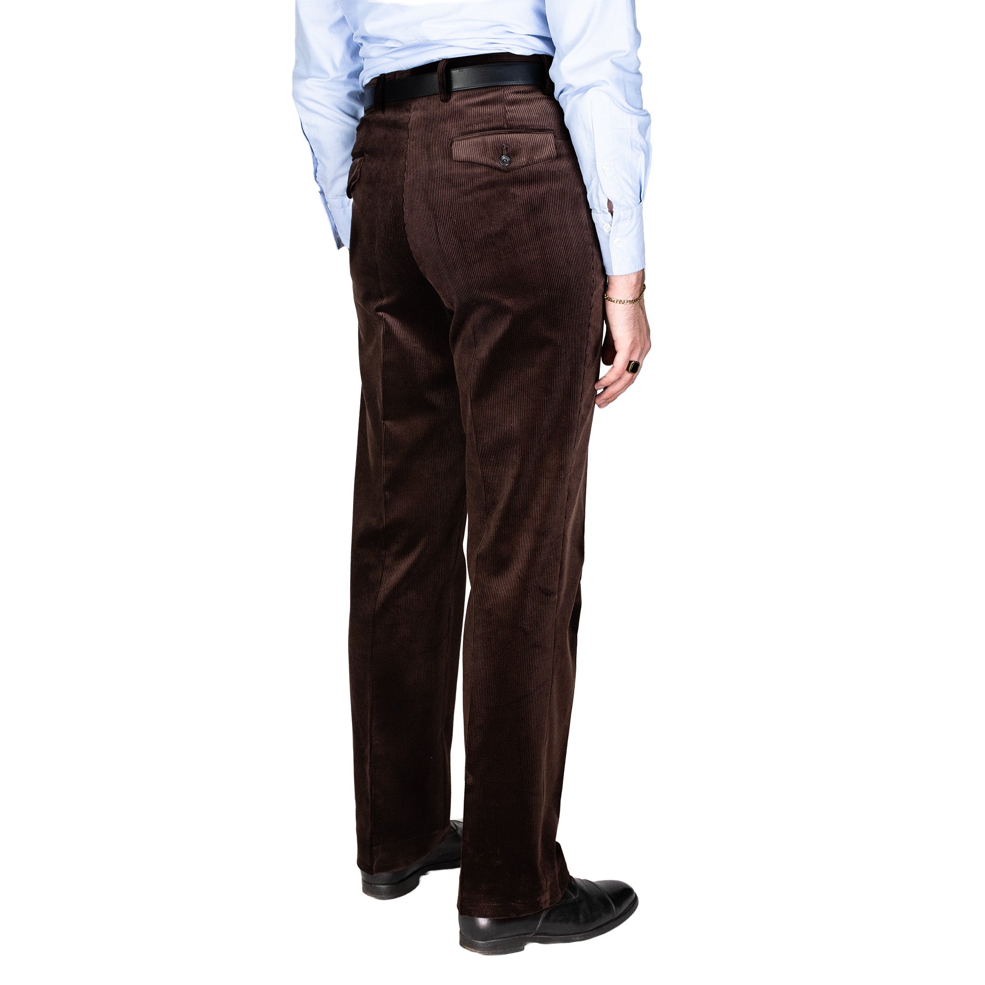 Hose - Dunkelbrauner Medium-Wale Kord