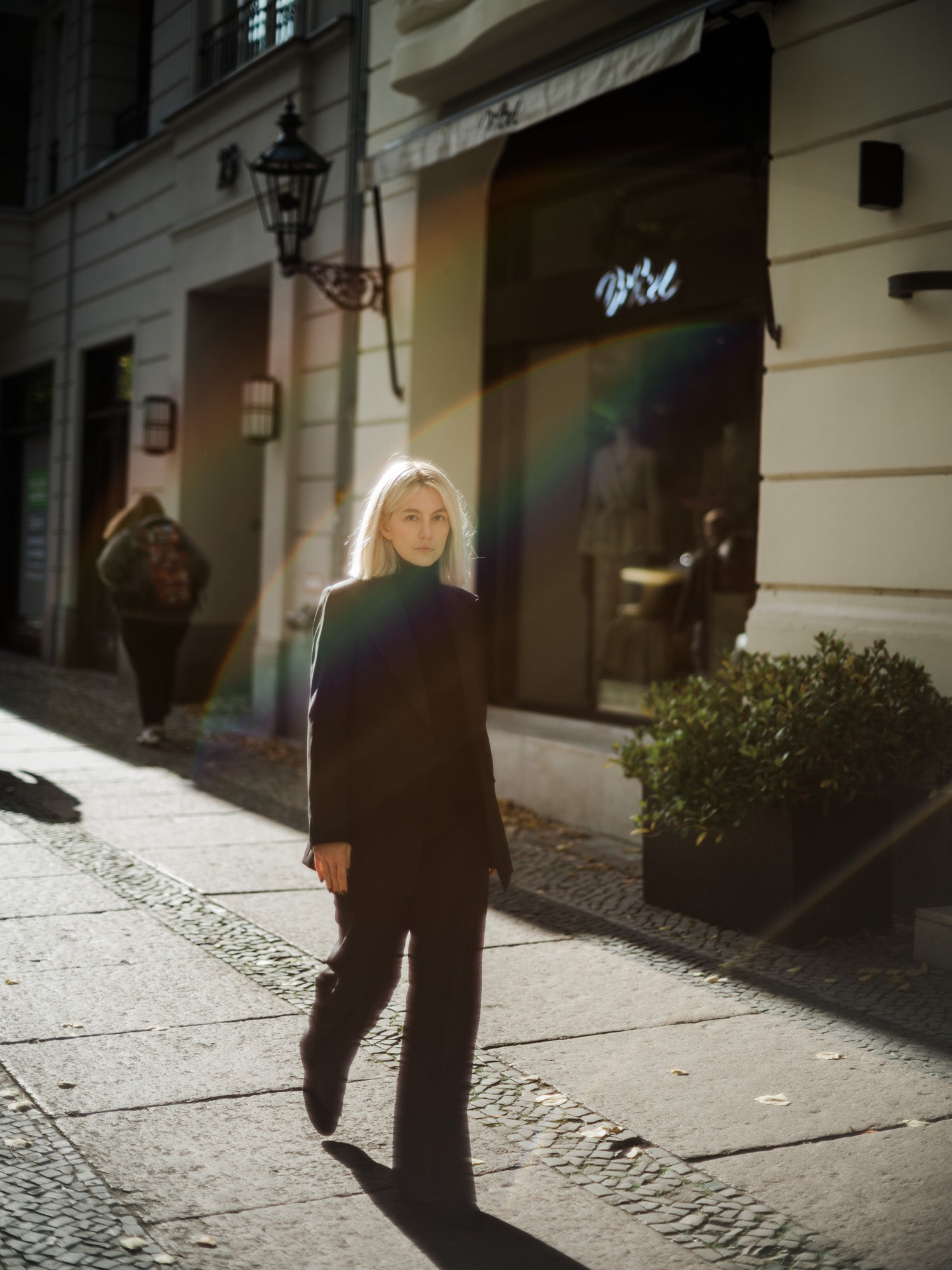 Smoking - Schwarze Wolle-Mohair-Mischung