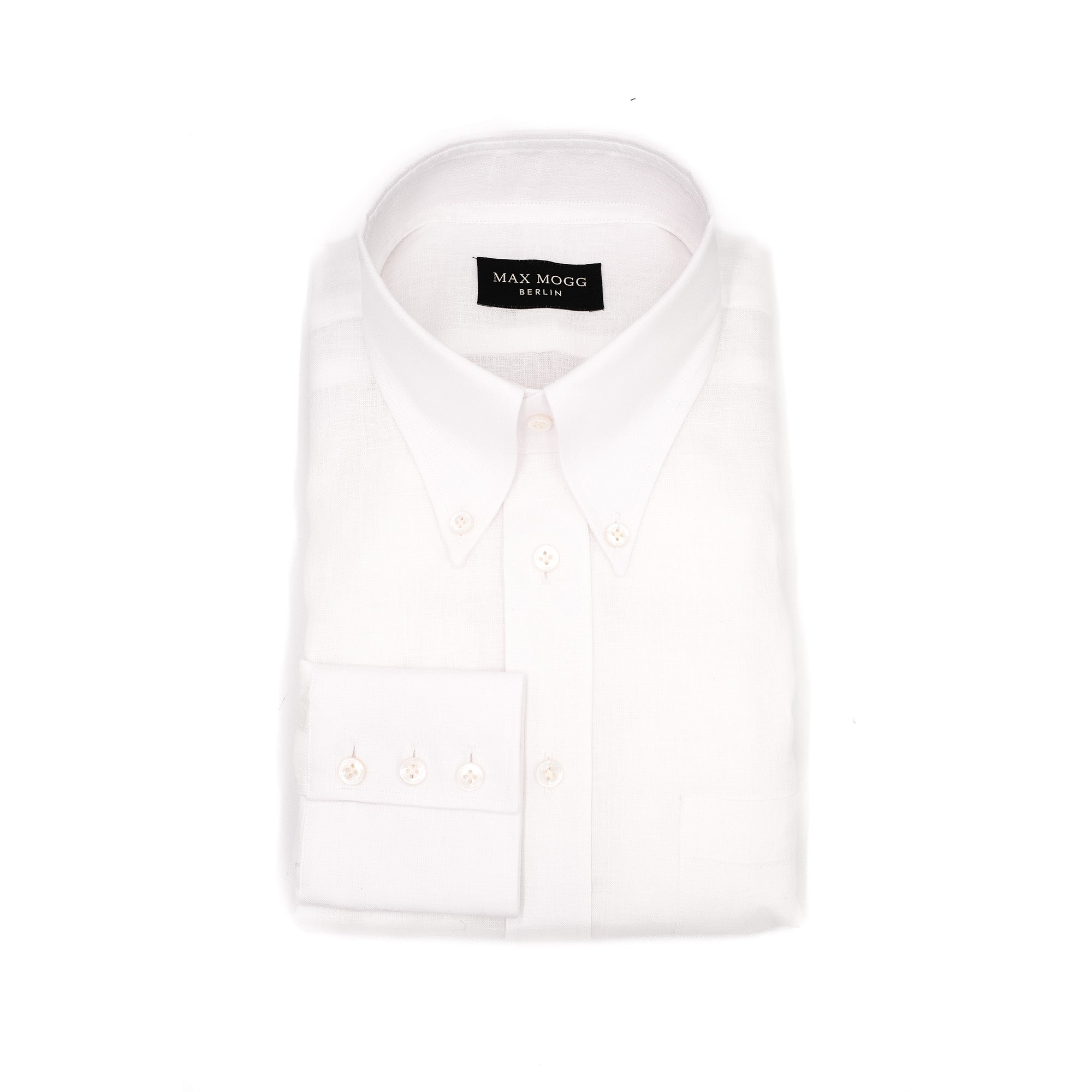 Hemd - Weißes Leinen Button-Down