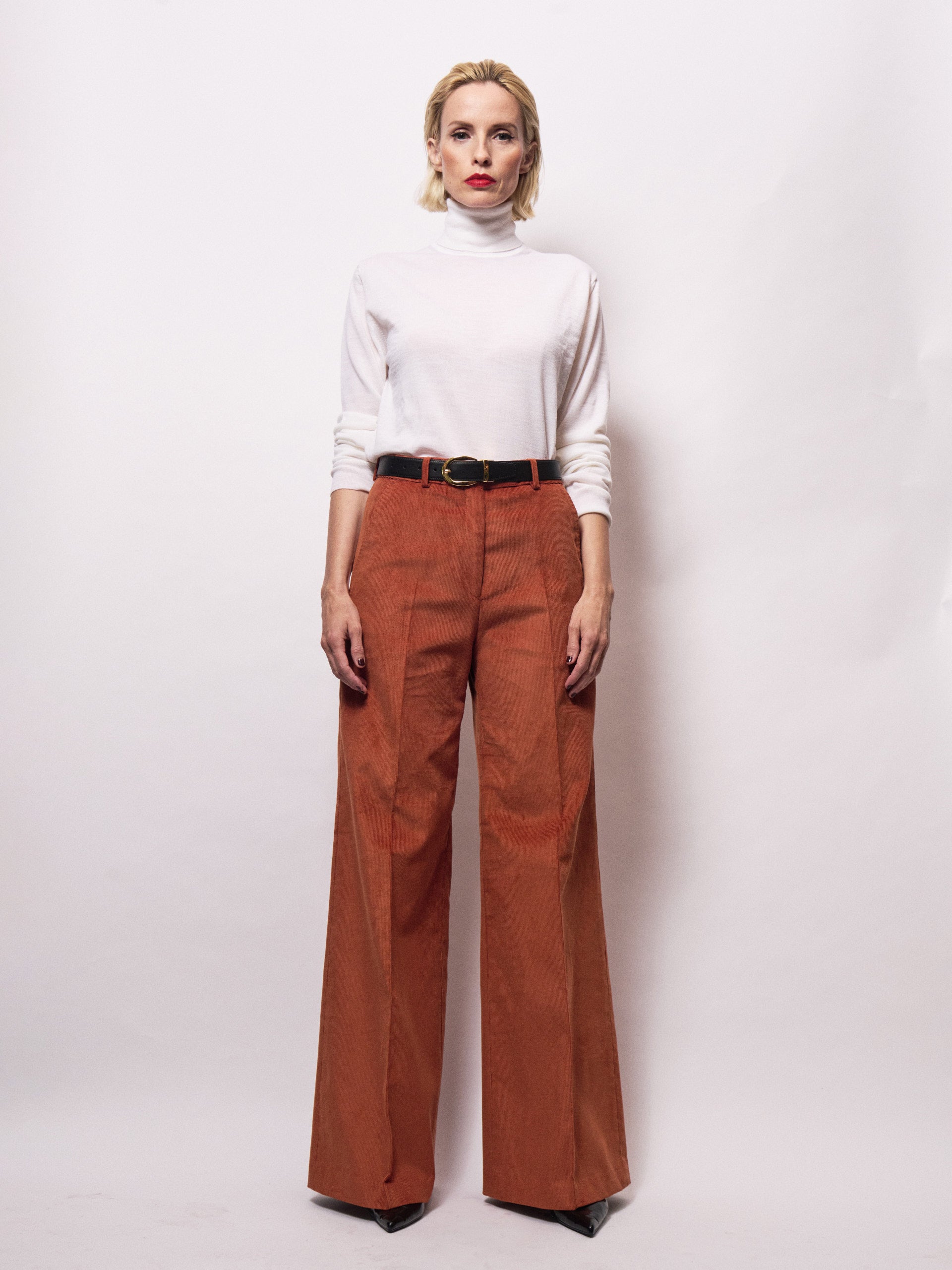 Hose - Brick orange Corduroy