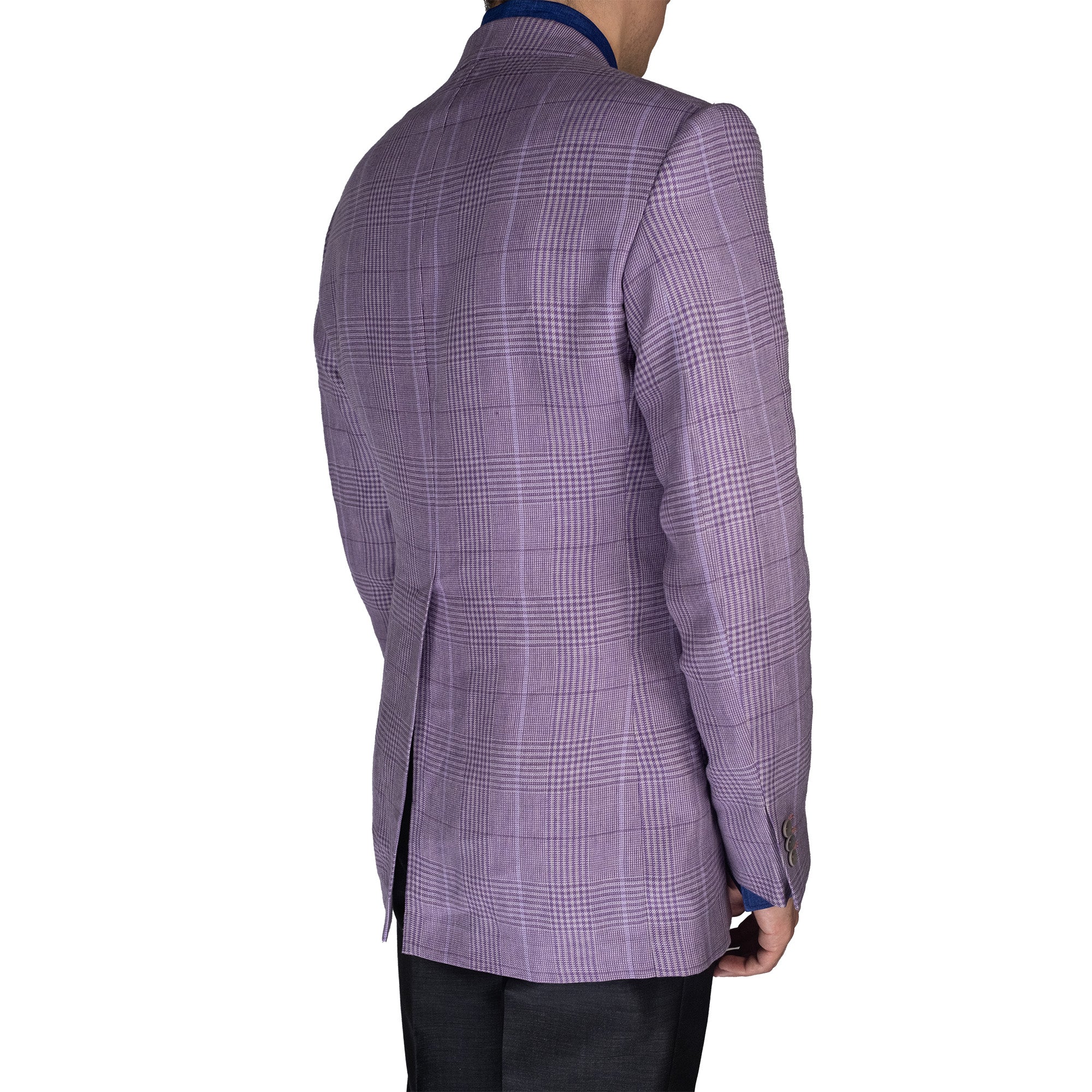 Jacket - Lilac-purple-pink checked linen by Maison Hellard (exclusive Flamant Rose)