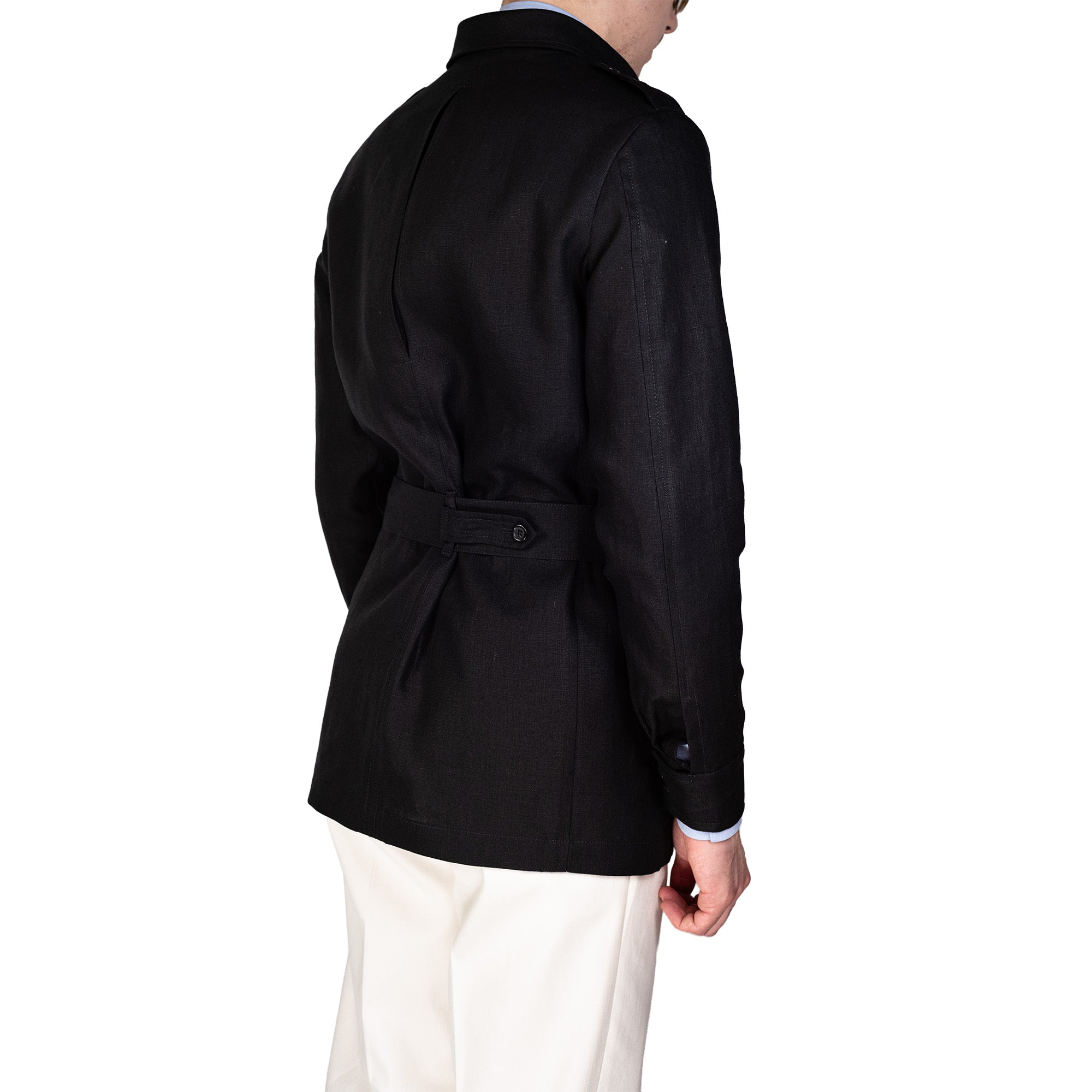 Safari jacket - Black linen
