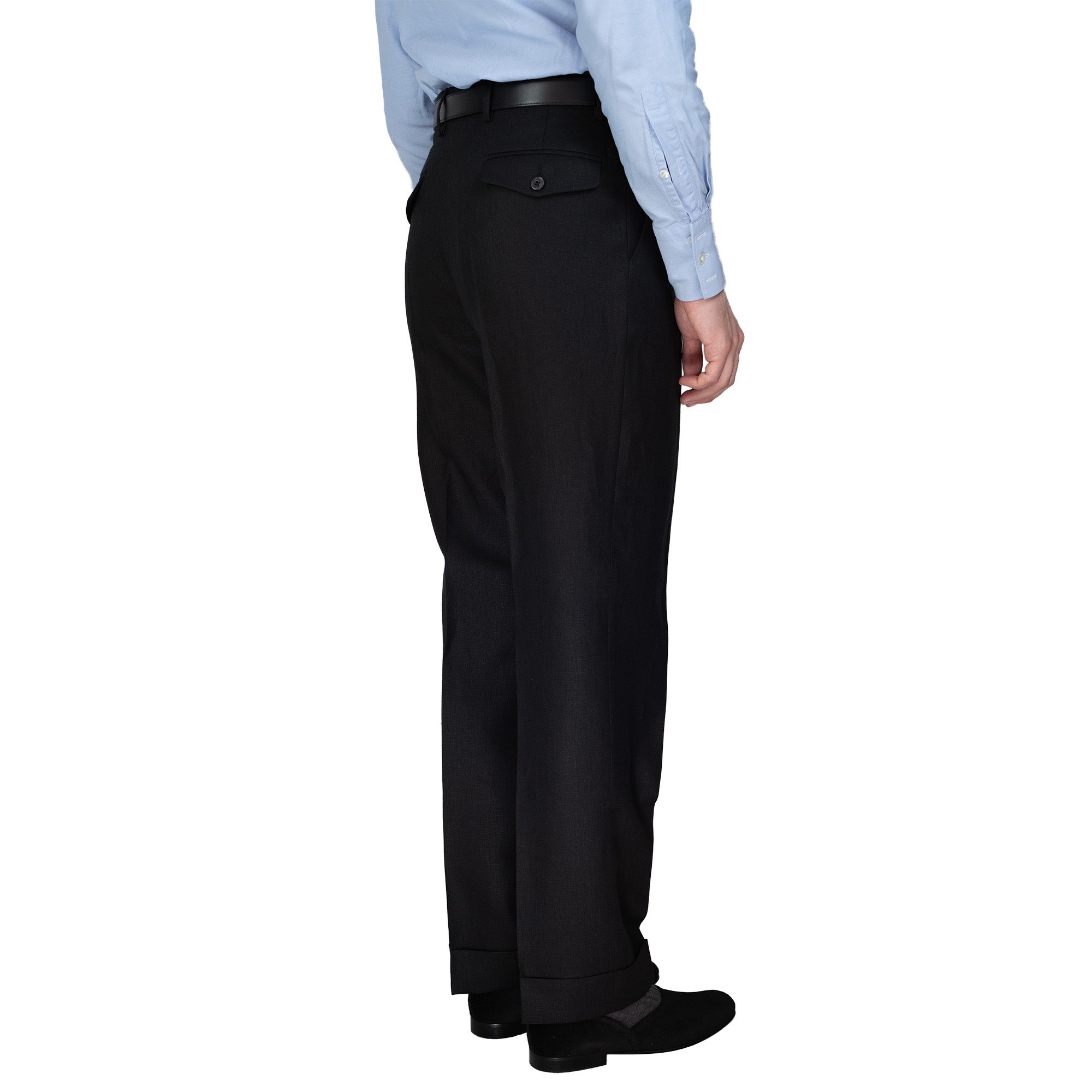 Trousers - Black linen