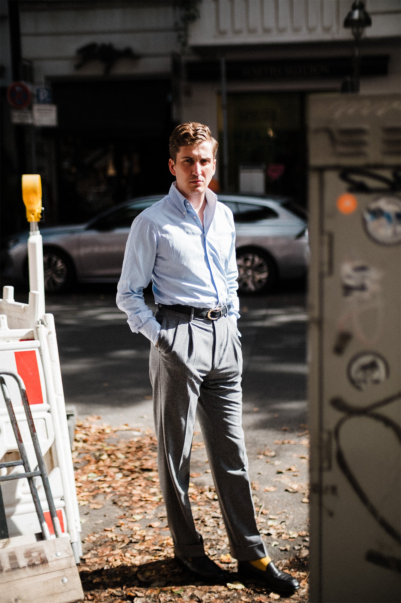 Hose - Mittelgraues Flanell