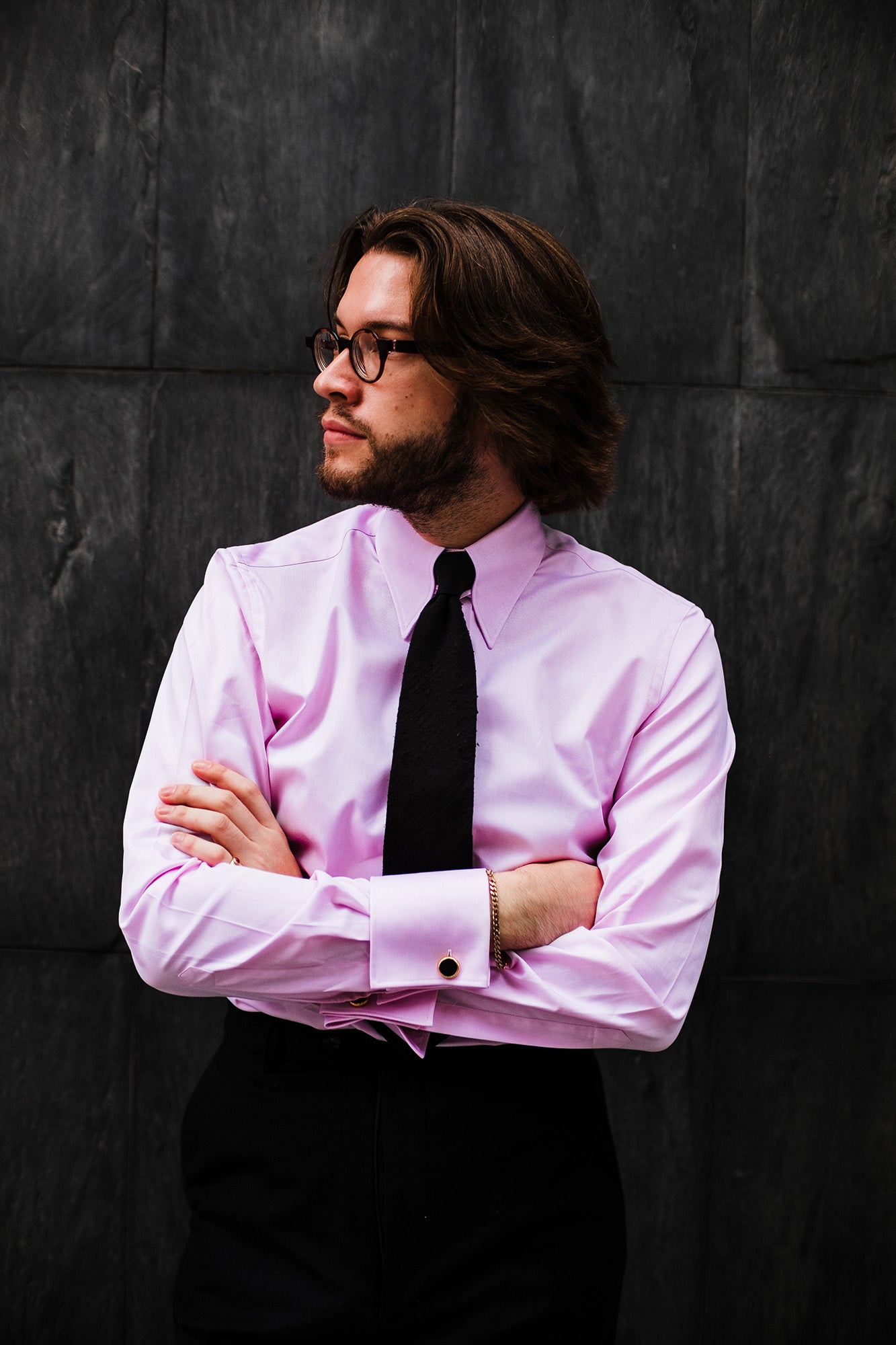 Hemd - Pink Pinpoint Spearpoint-Tab