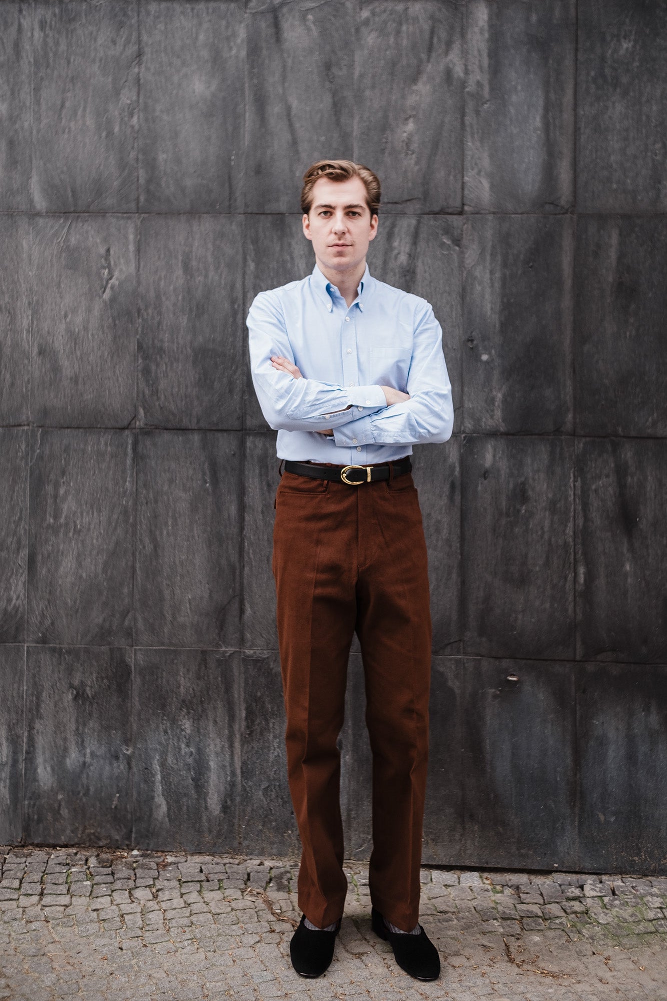 Chino - Rotbrauner Cotton-Twill