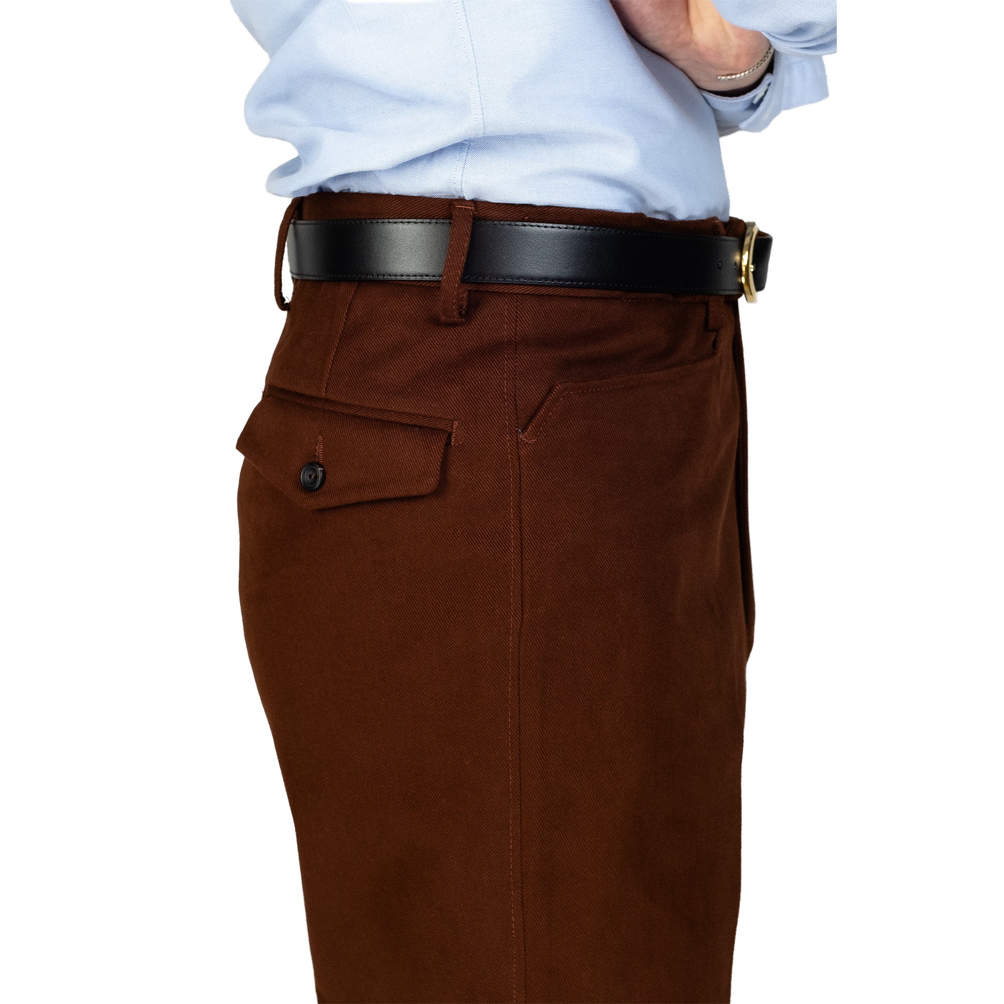 Chino - Rotbrauner Cotton-Twill