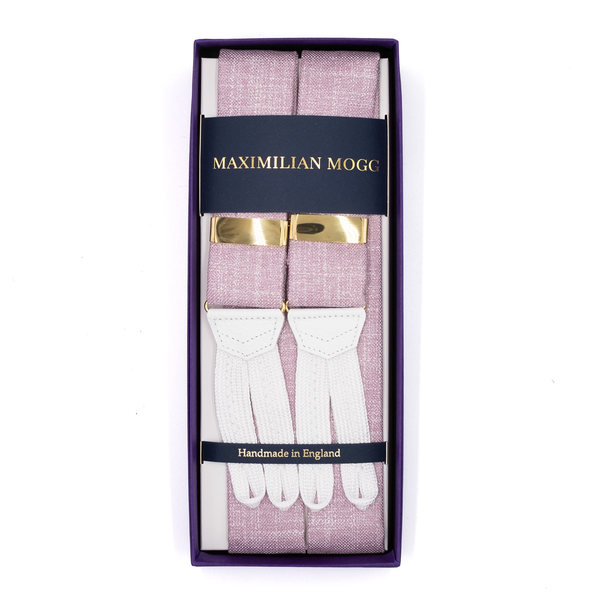 Braces - Rose wool-silk-linen blend