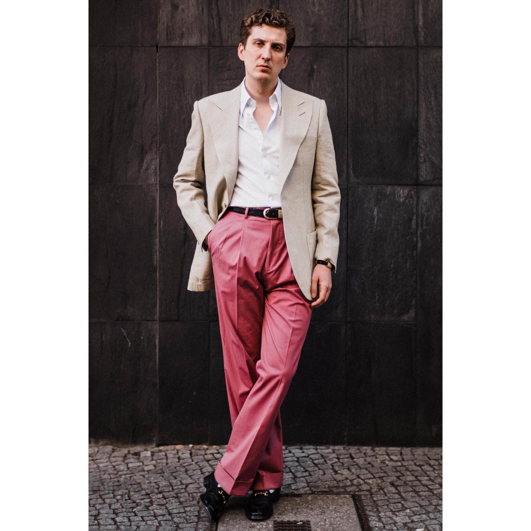 Combination - Mint linen, salmon cotton