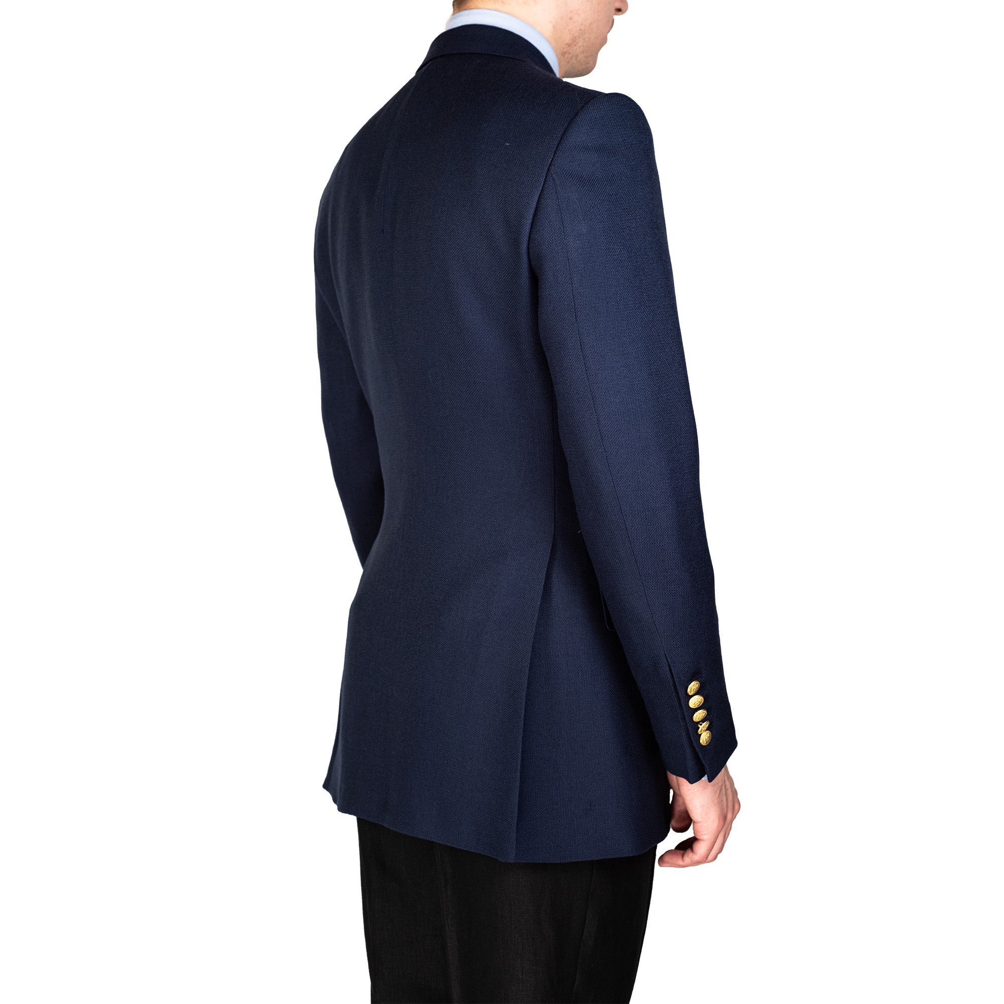 Navy Blazer - Denimblauer Wolle-Mohair-Blend