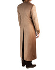 Overcoat - Brown-on-beige Glencheck by Dugdale 