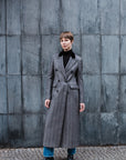 Overcoat - Midgrey Herringbone by Delfino