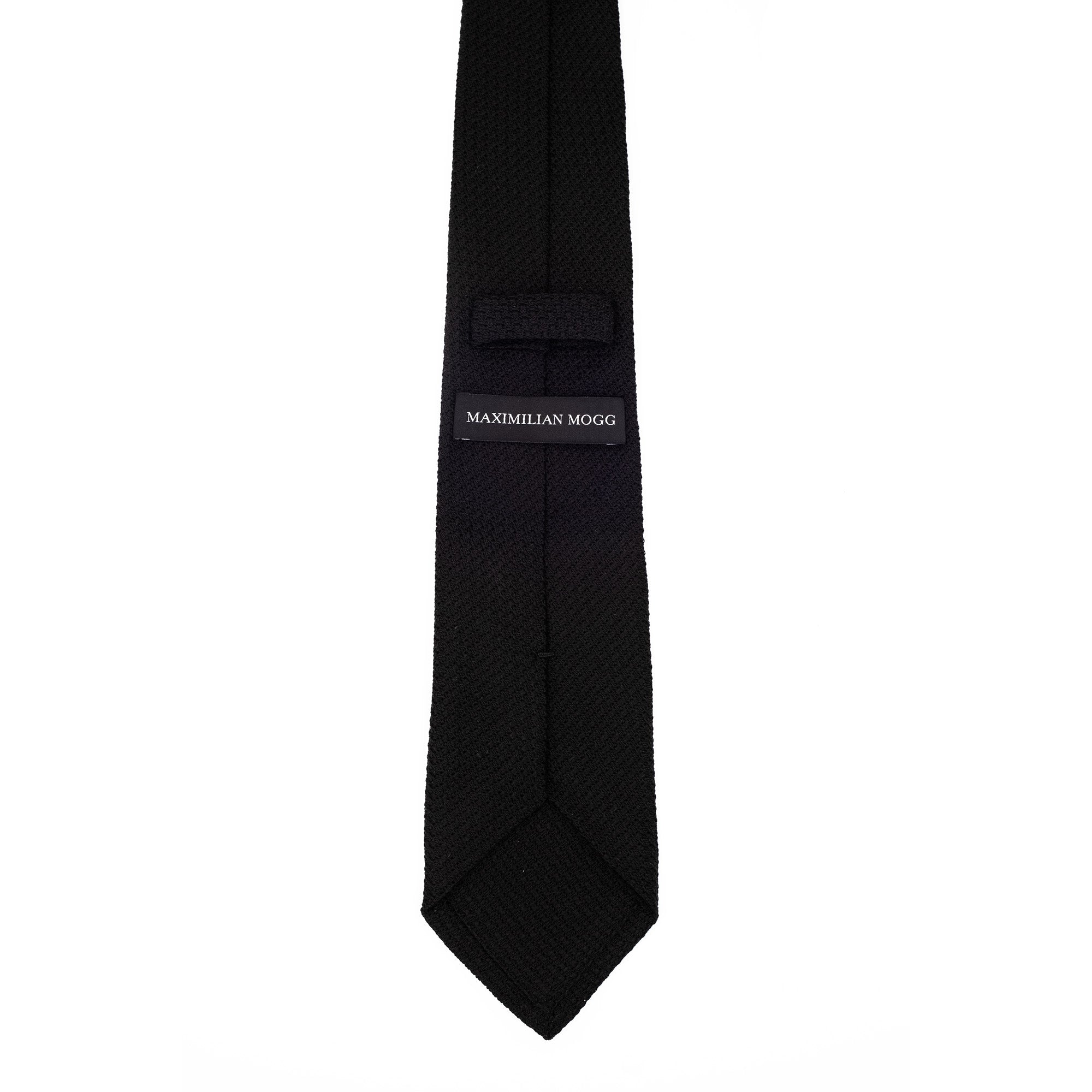 Tie - Black Grenadine