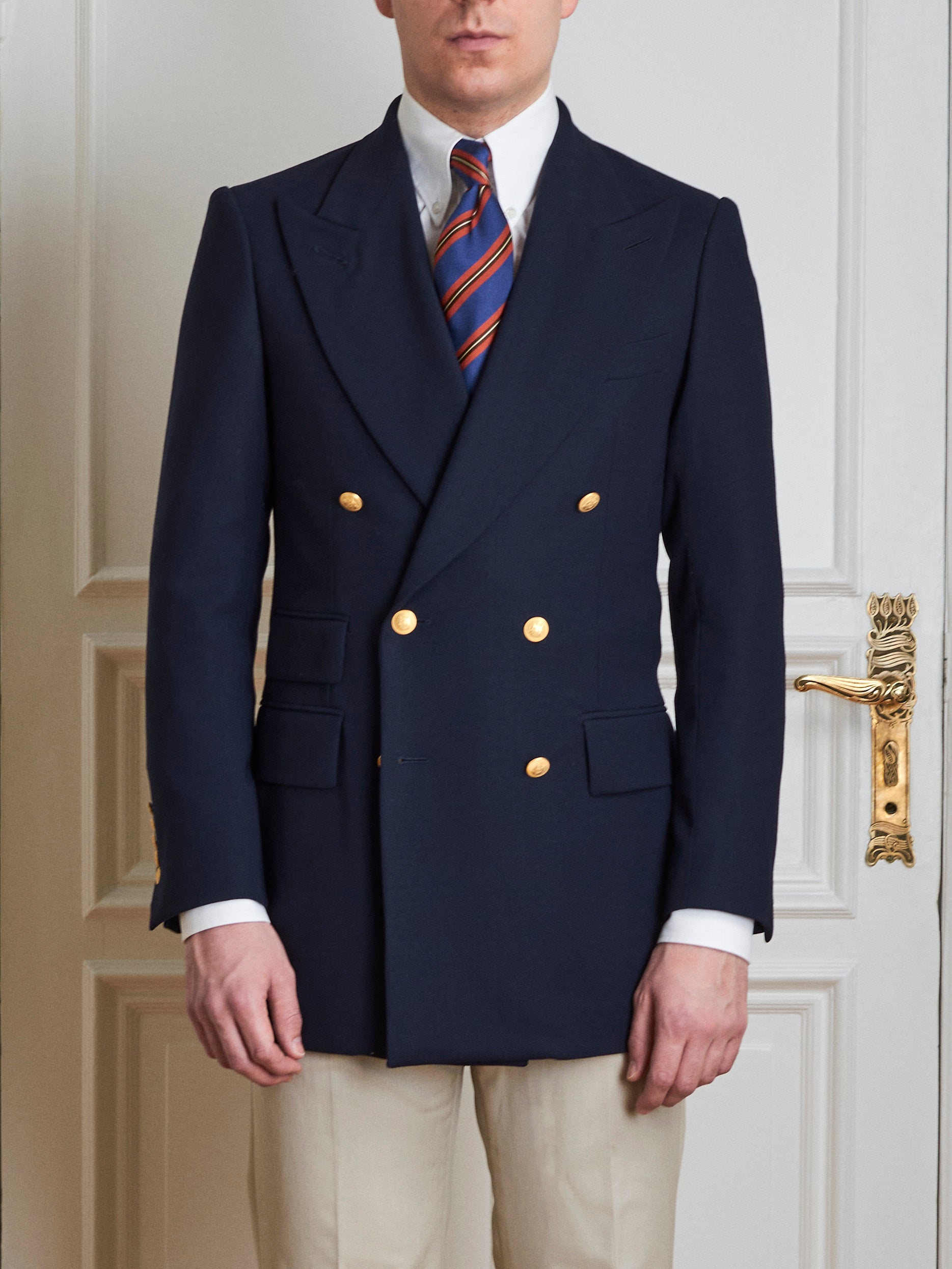 Navy Blazer - Royal blue Hopsack
