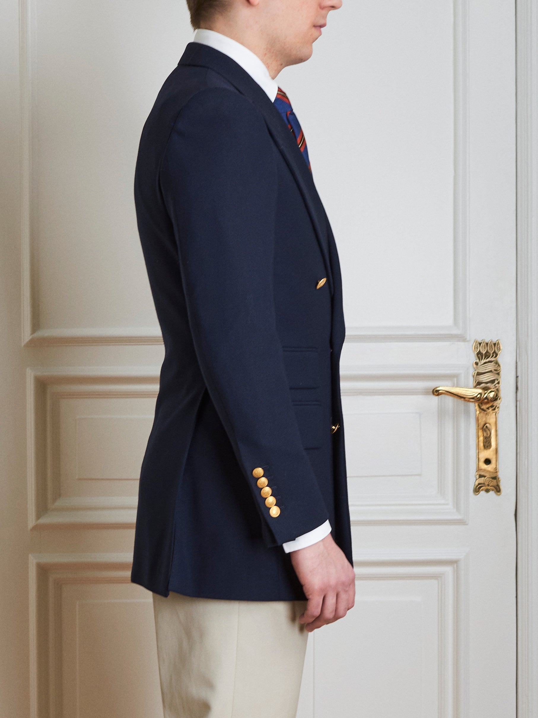 Navy Blazer - Royal blue Hopsack