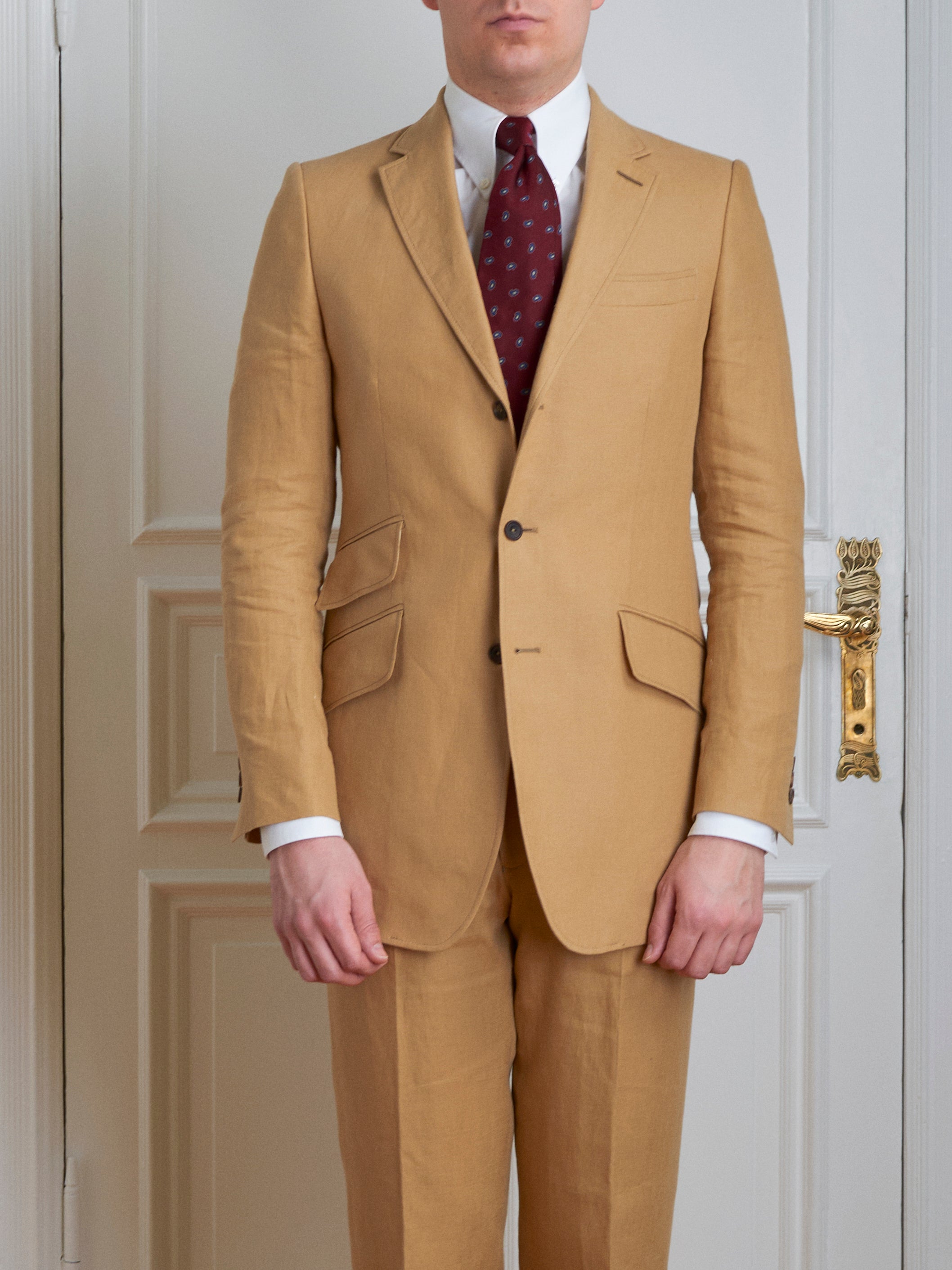 Anzug - Beiger Leinen