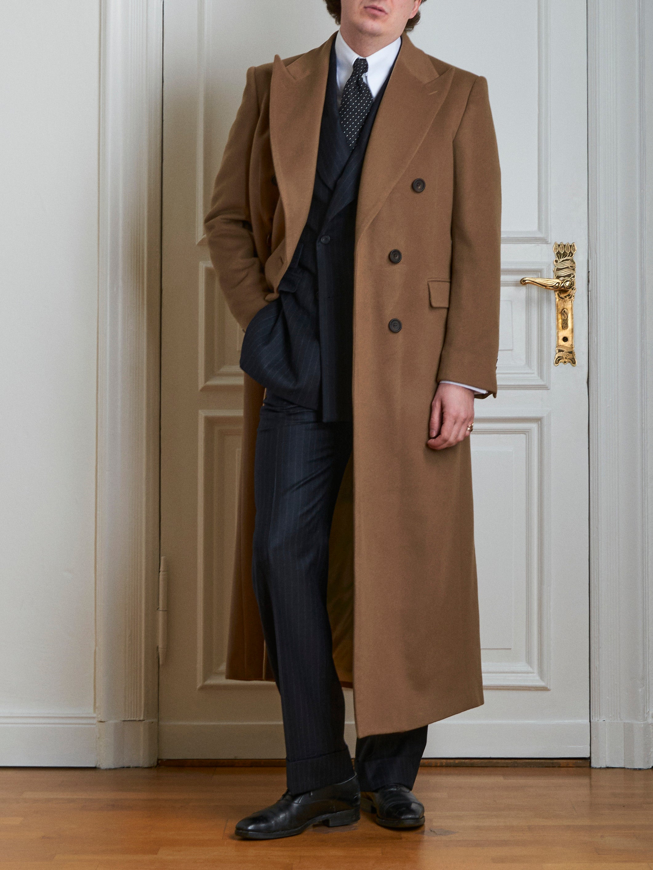 Mantel - Kamelfarbene Wolle