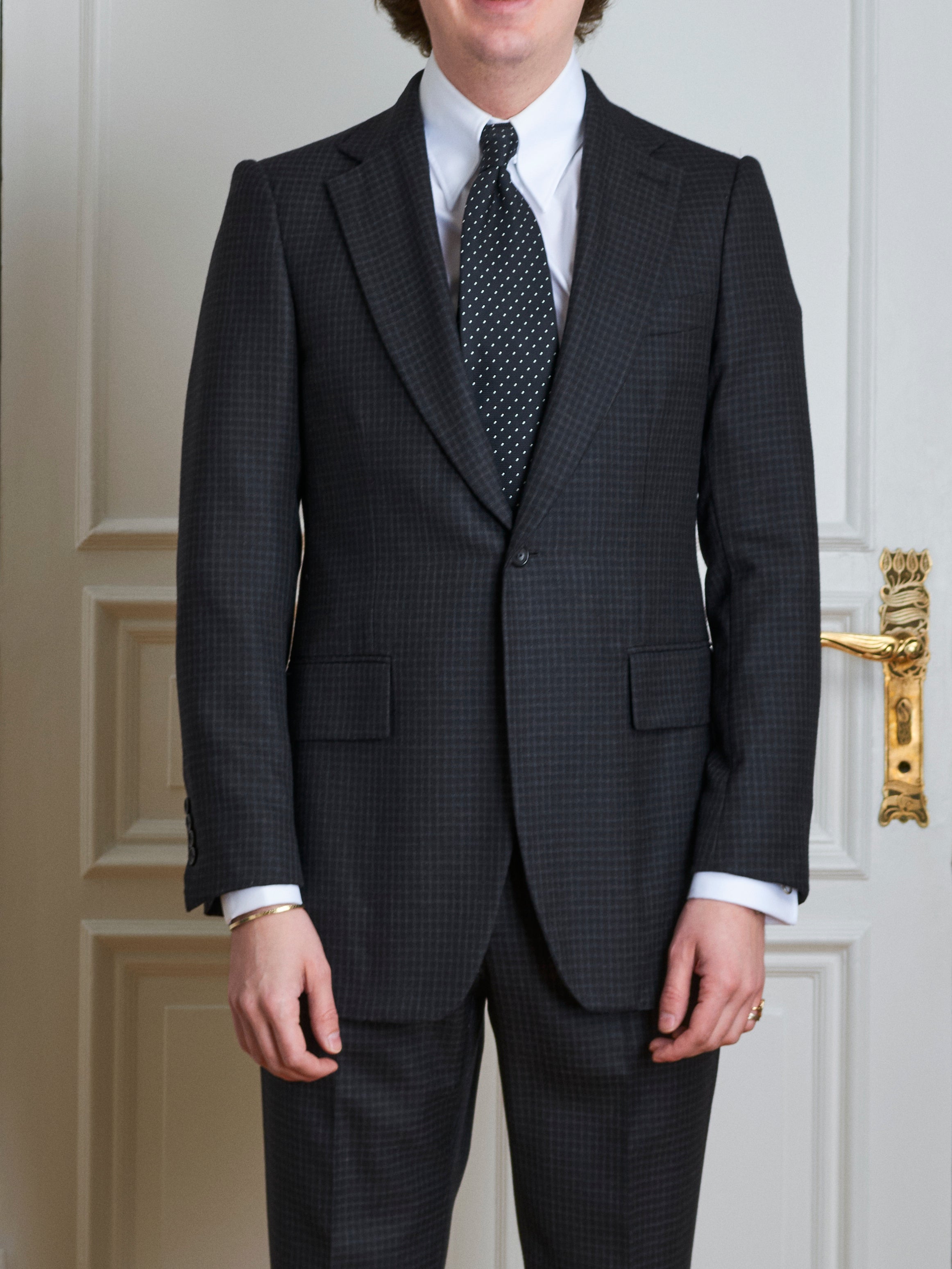 Anzug - Schwarzer Microcheck