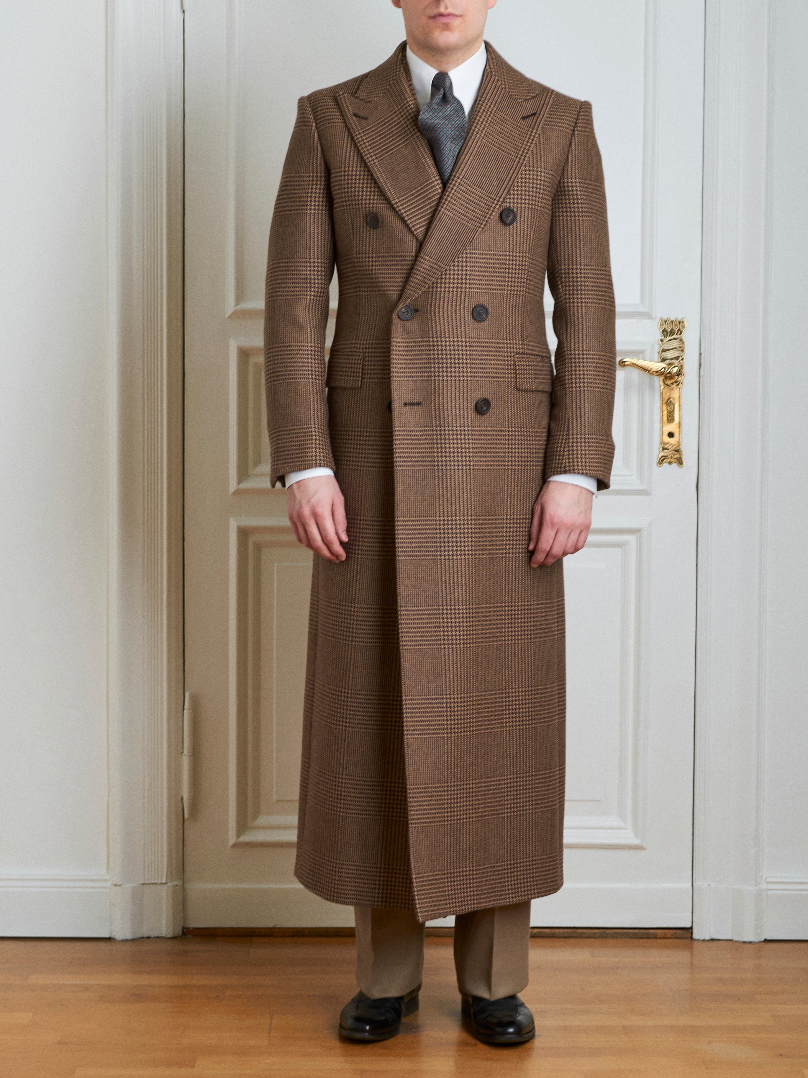 Mantel - Braun-beiger Glencheck von Dugdale