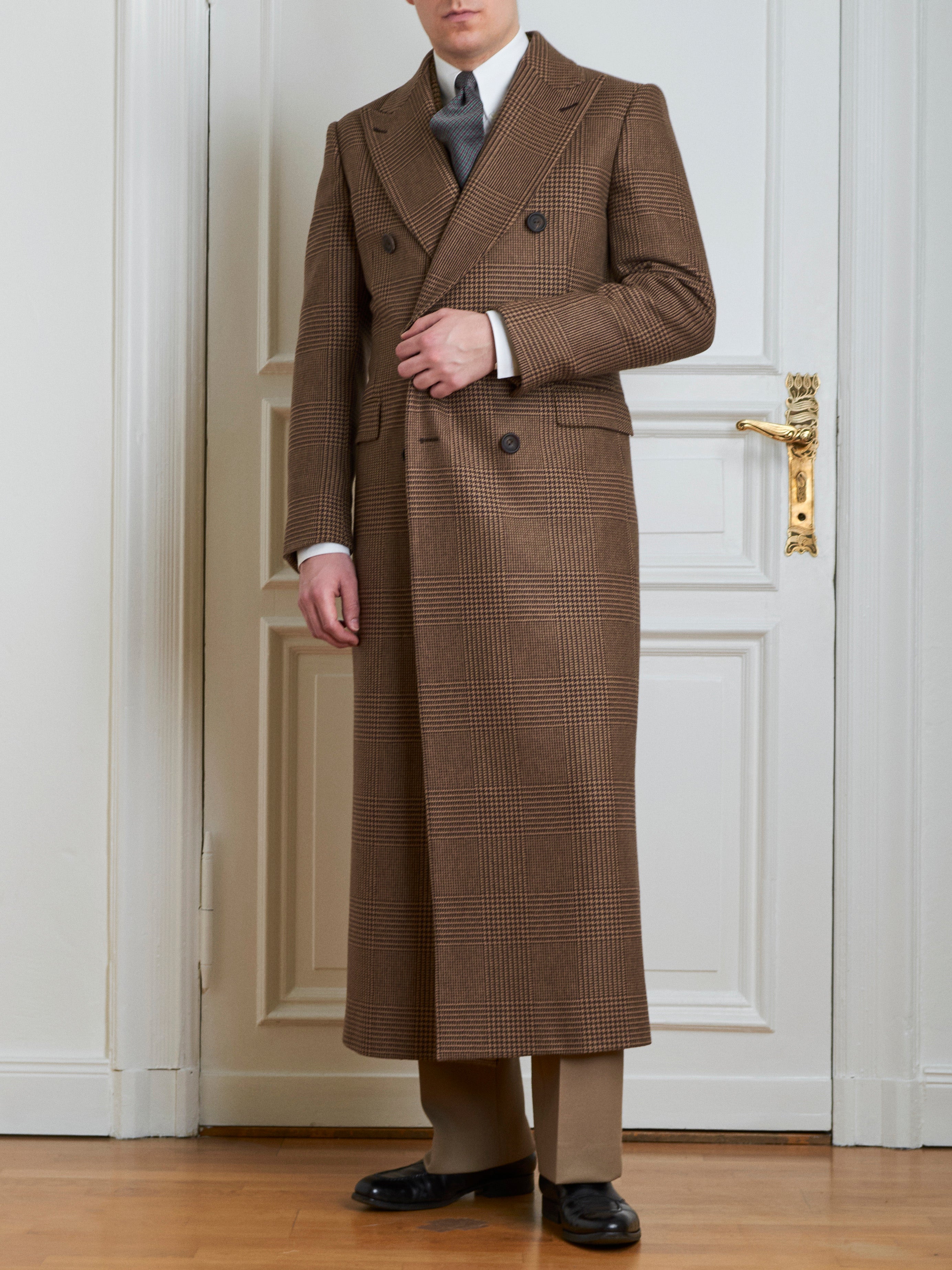 Mantel - Braun-beiger Glencheck von Dugdale