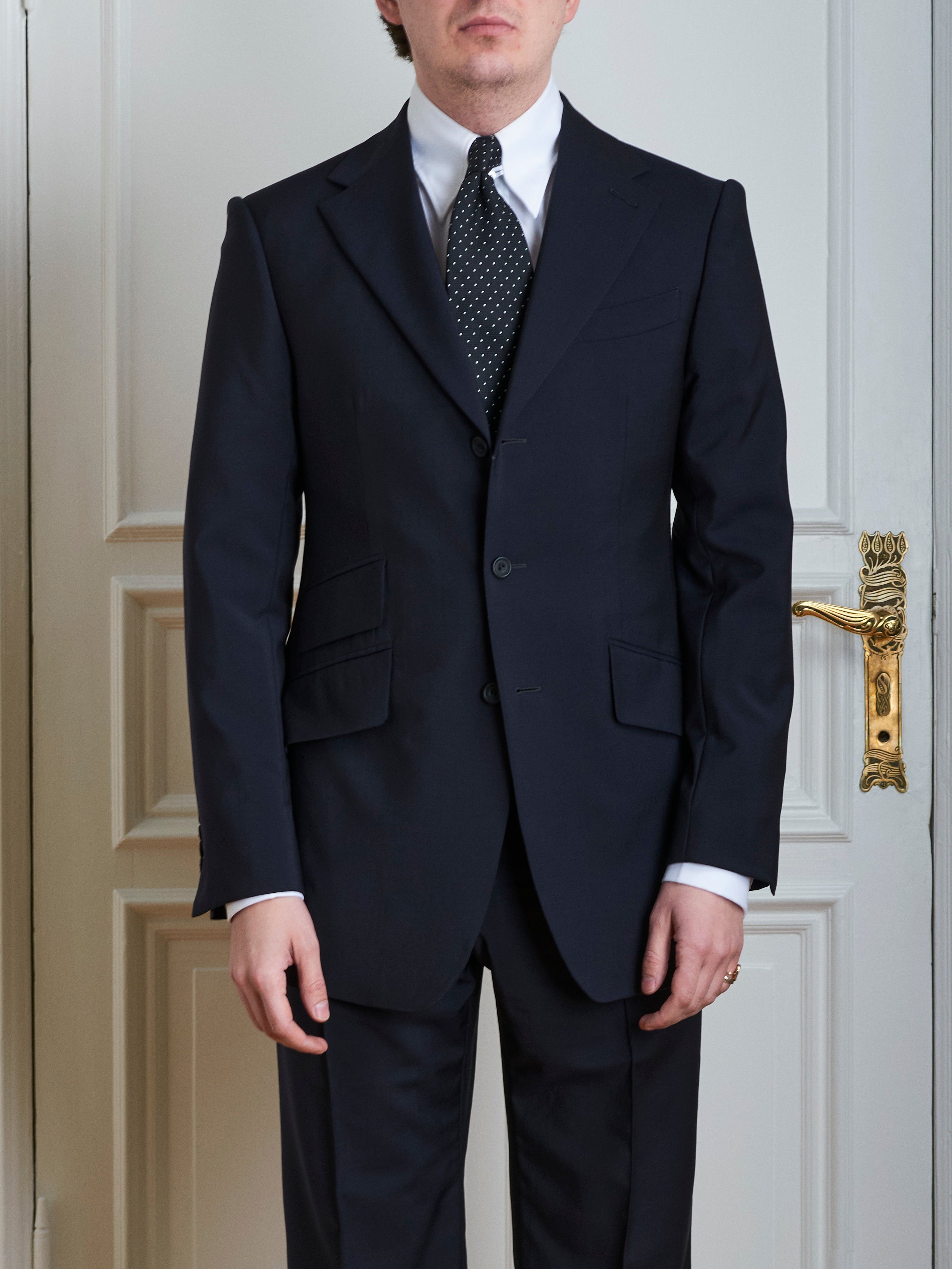 Anzug - Navy Wolle-Mohair Blend