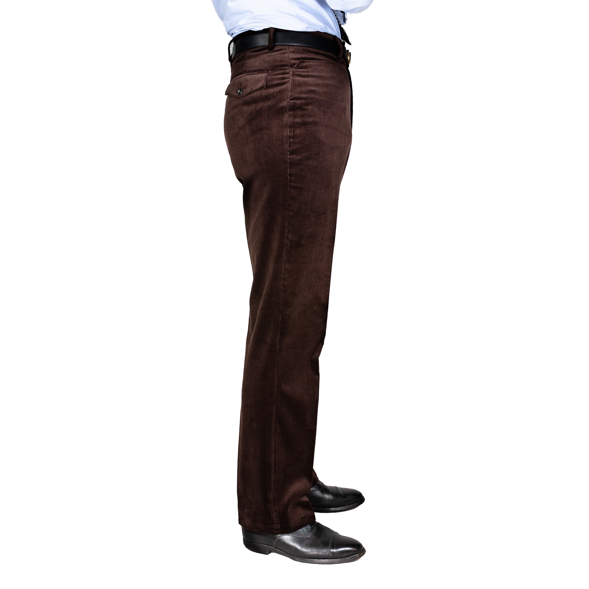 Hose - Dunkelbrauner Medium-Wale Kord