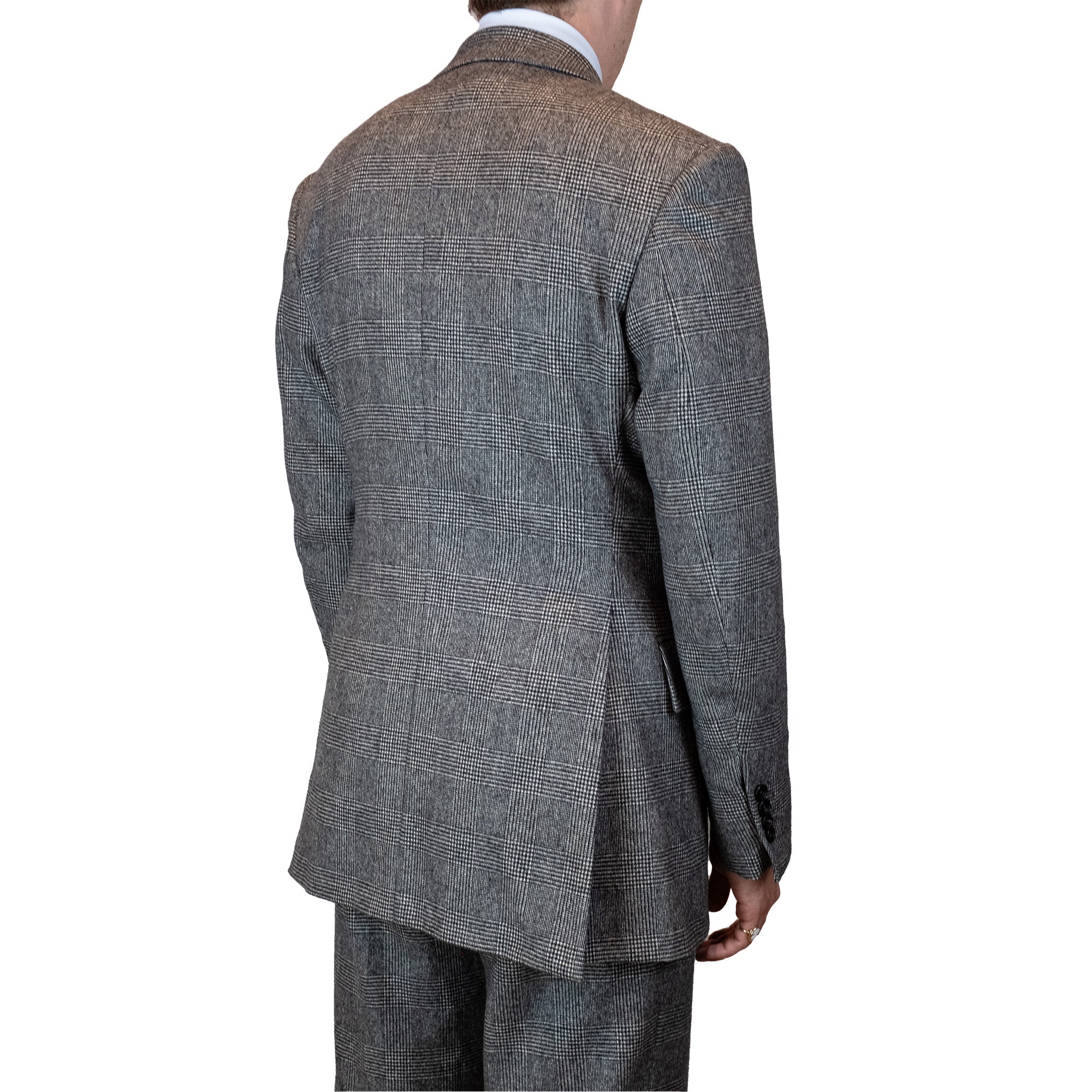 Suit - Black-on-grey Glencheck by Fox Brothers