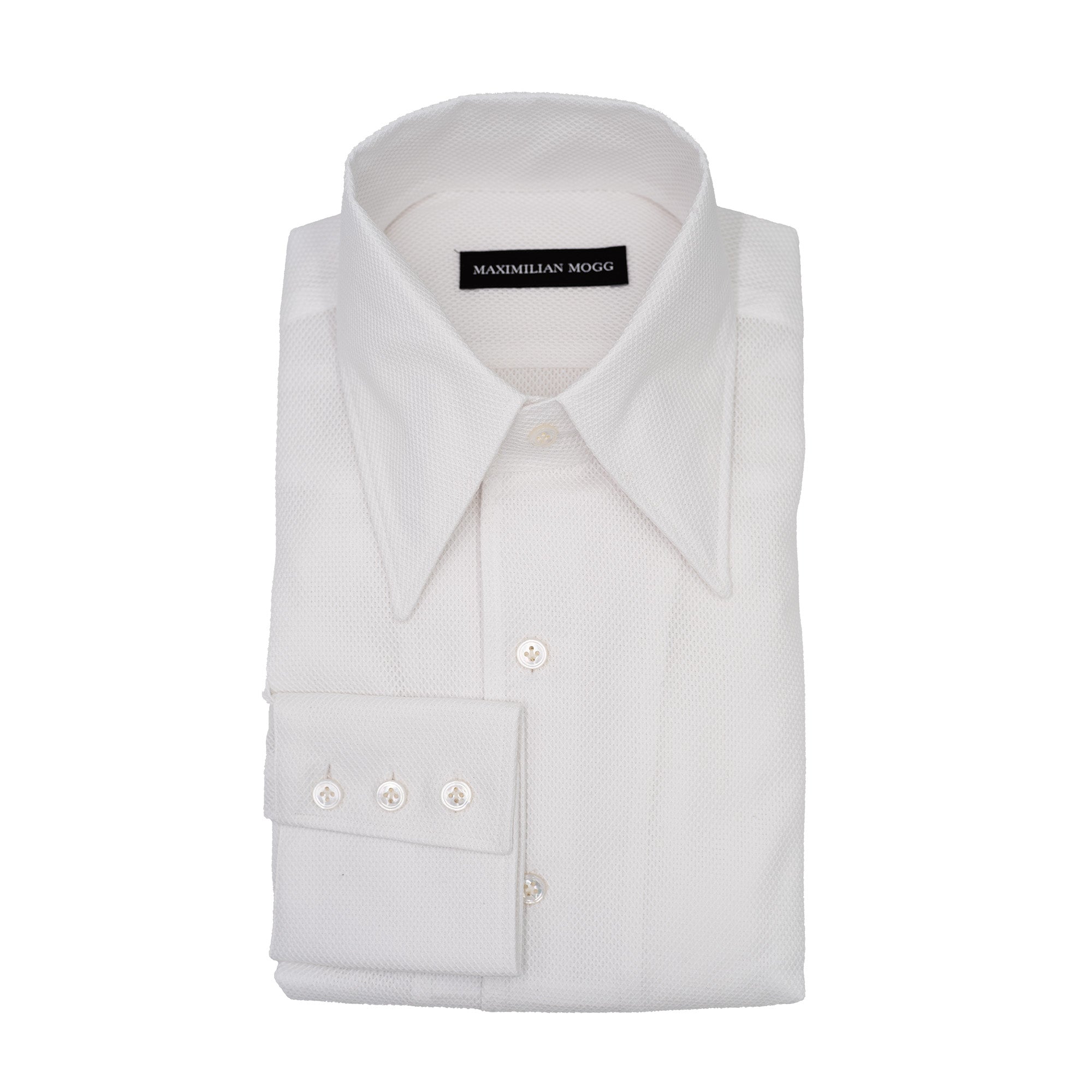 Shirt - White Giro Inglese One-Piece Collar