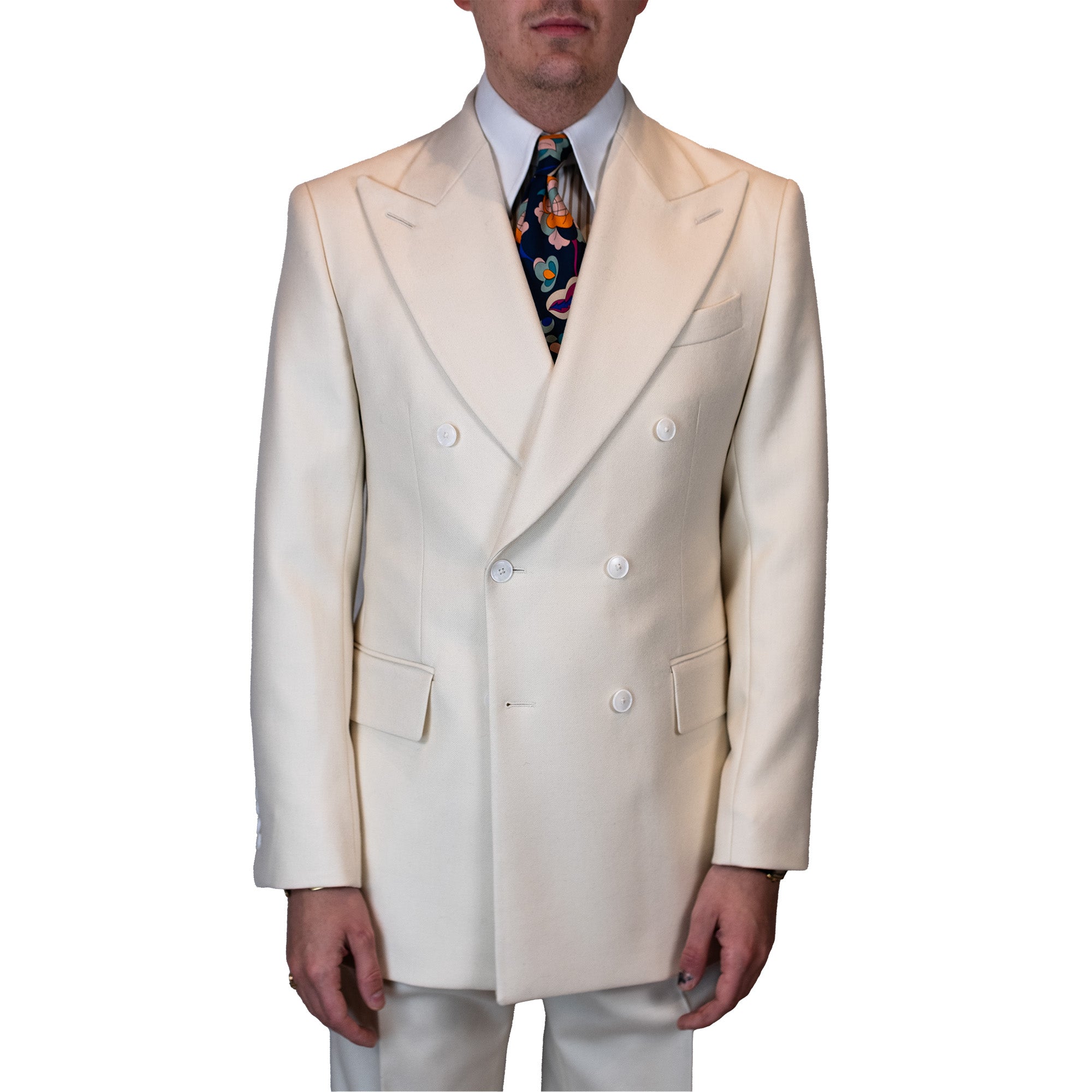 Suit - White Cricket Flannel