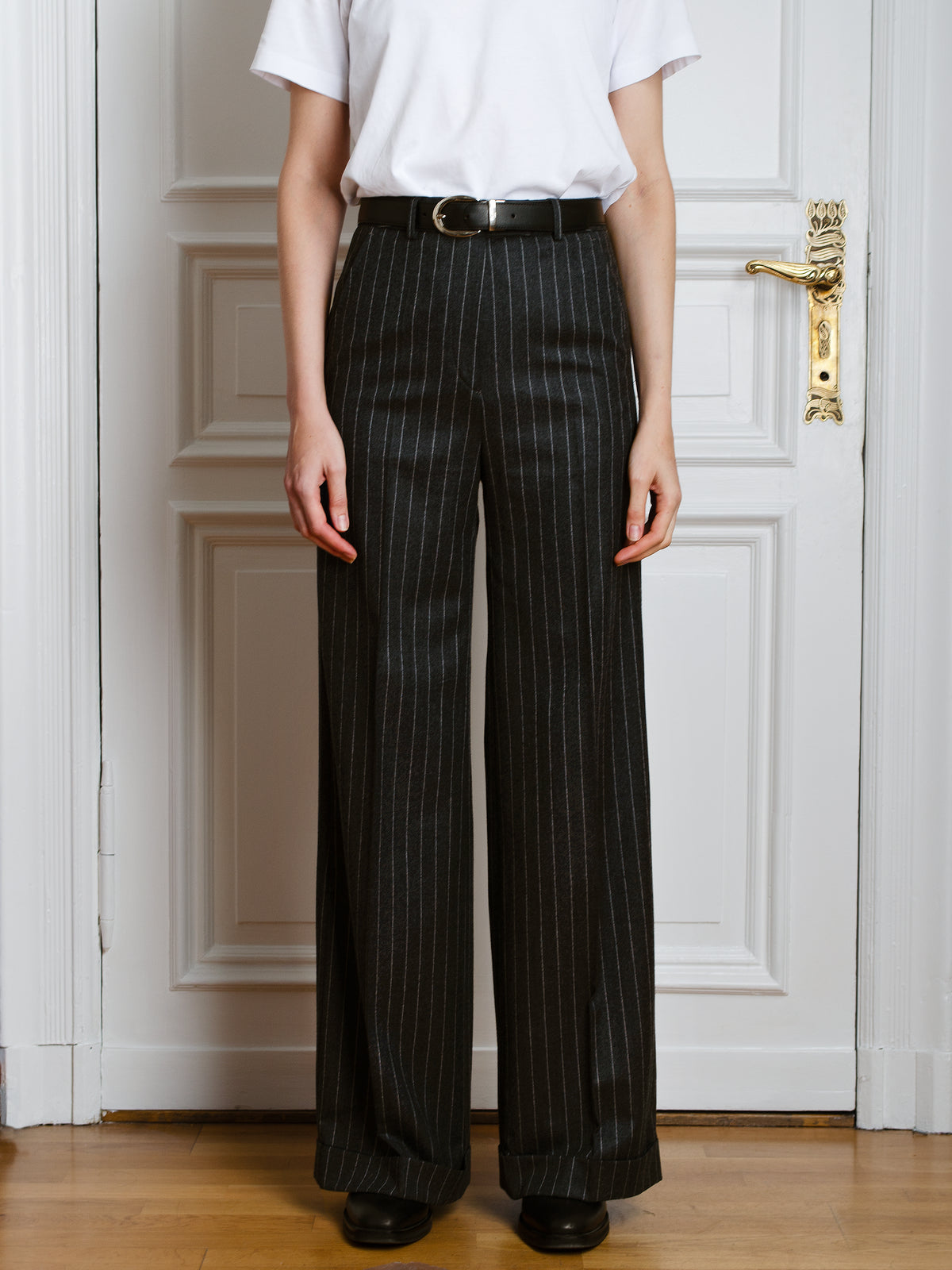Trousers - Charcoal chalkstripe