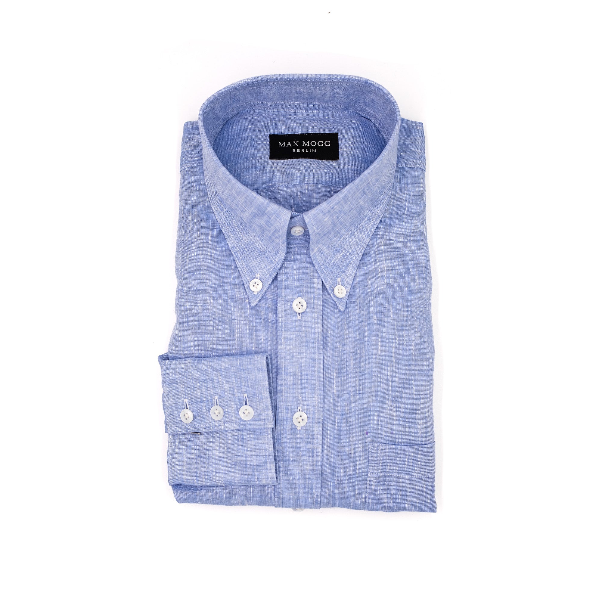 Shirt - Light blue linen button-down