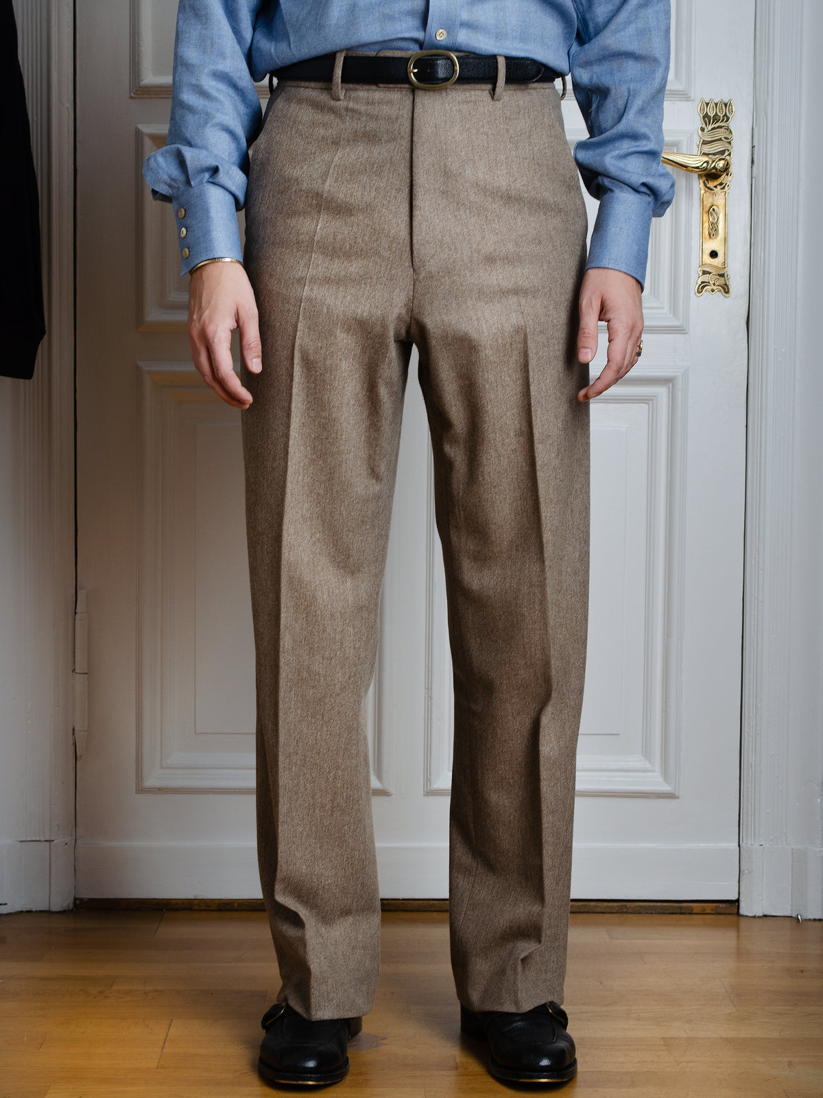 Hose - Beiger Flanell