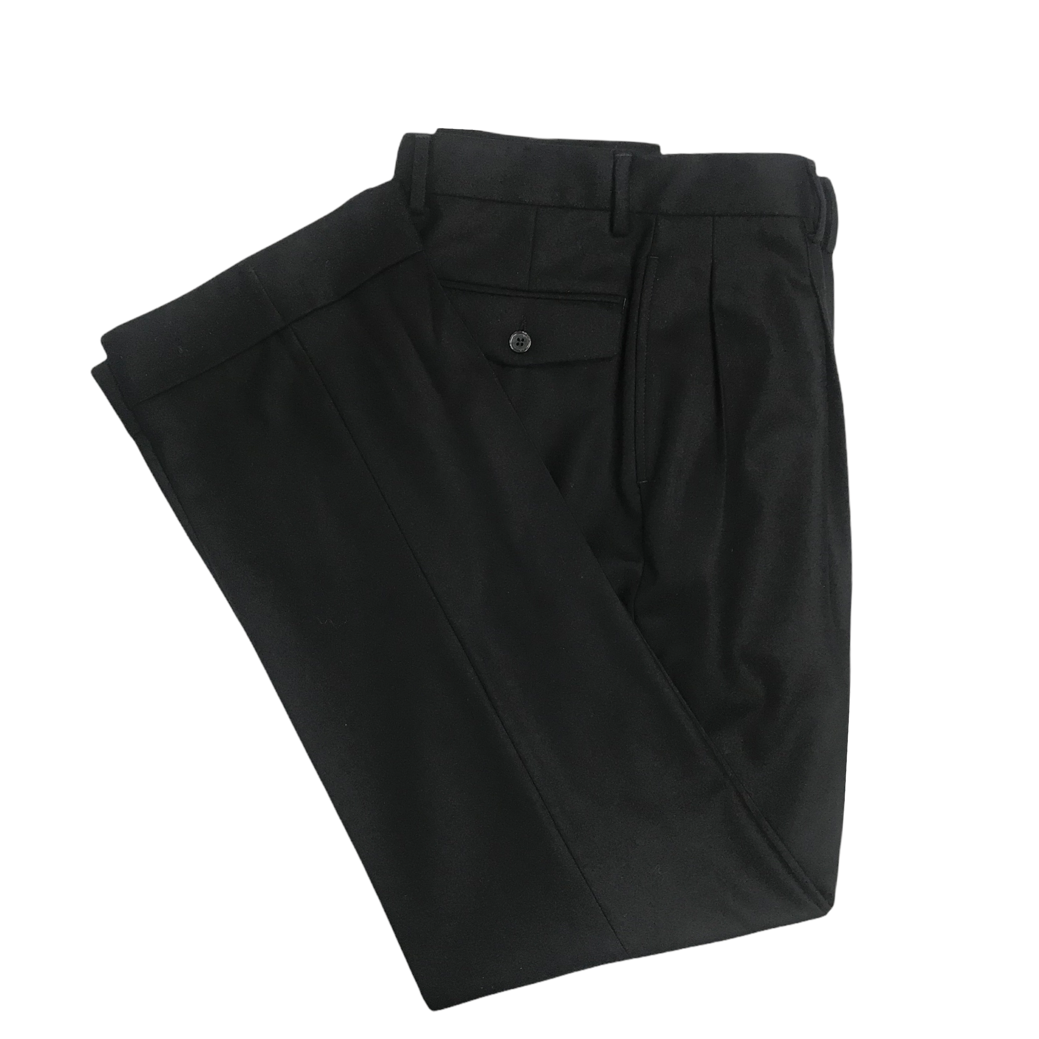 Trousers - Black flannel