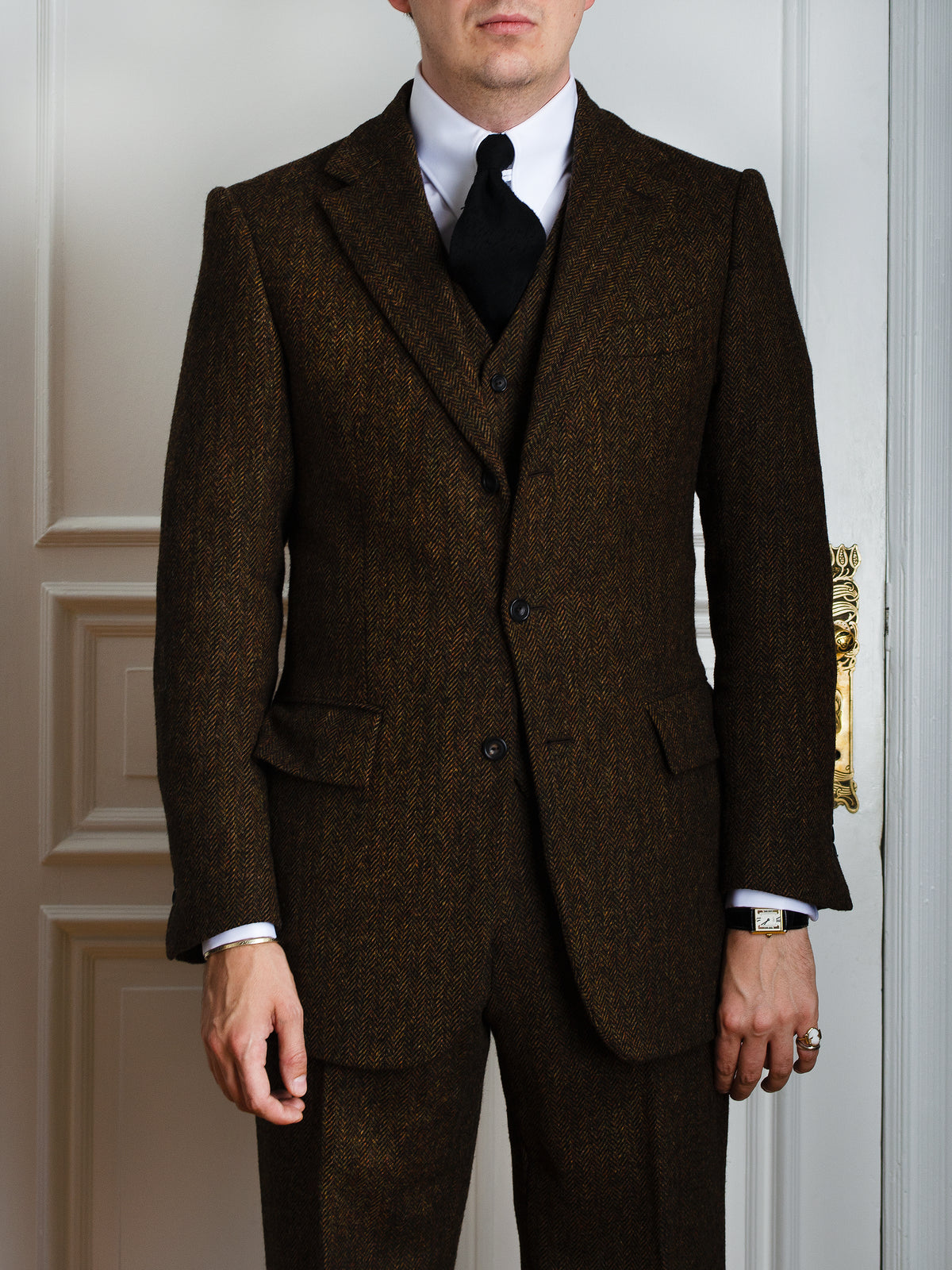 Suit - Brown Herringbone Tweed