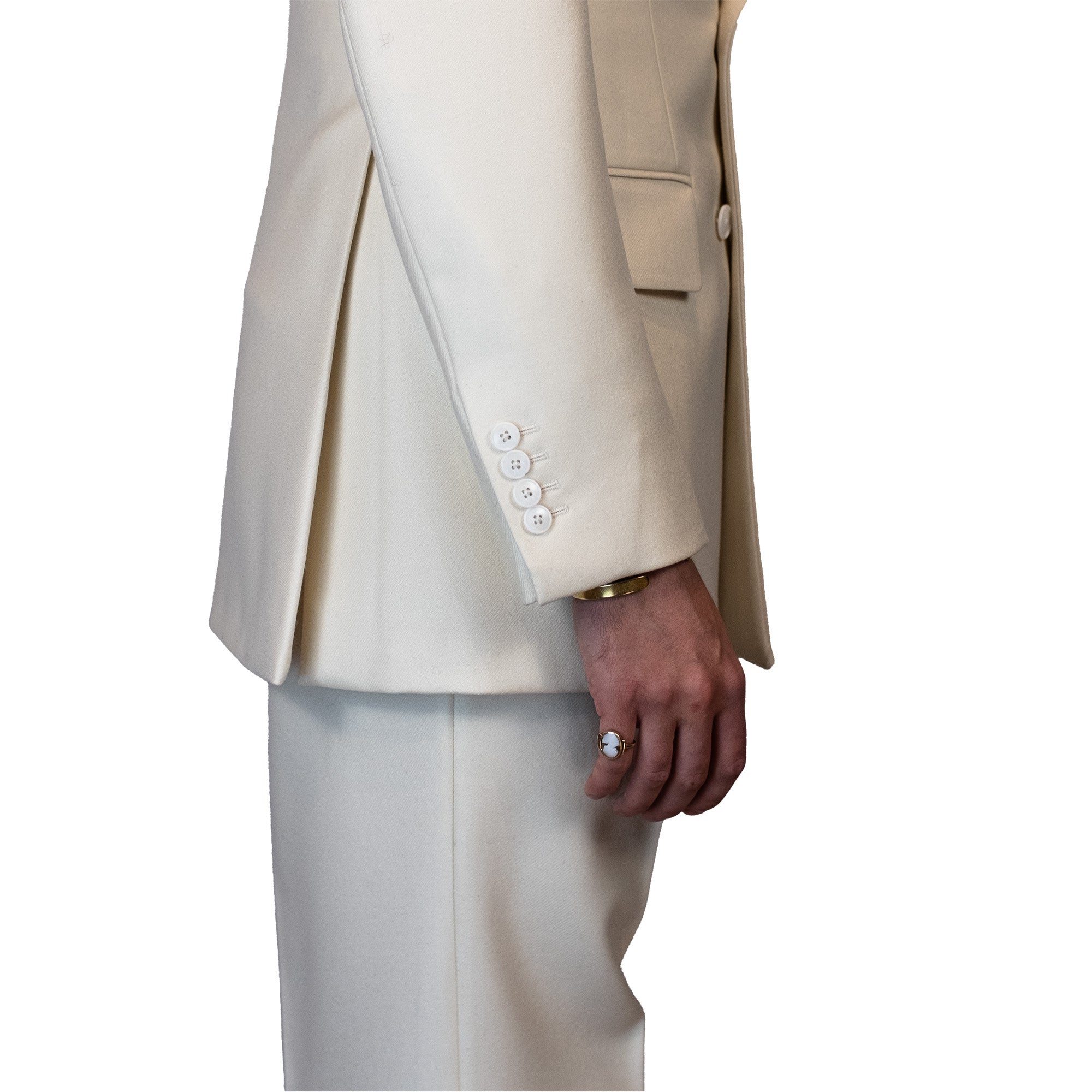 Suit - White Cricket Flannel