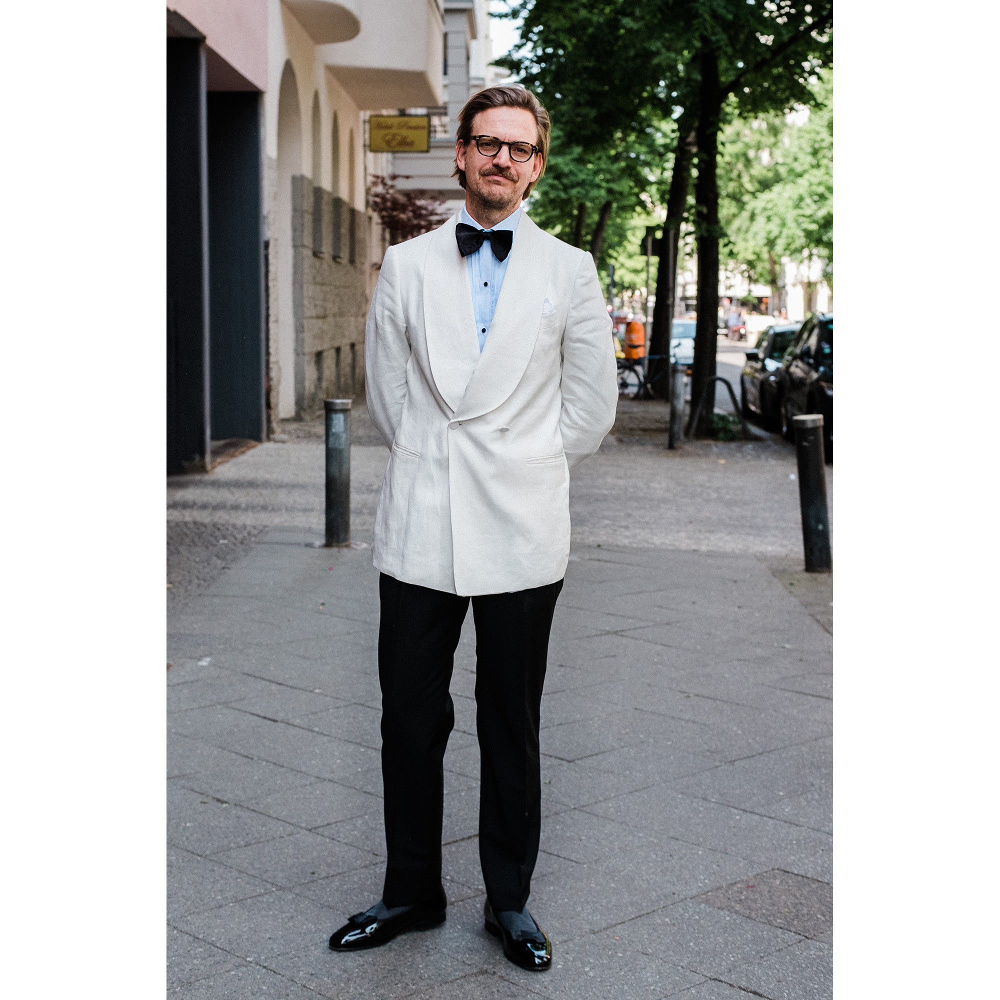 Dinner Jacket - White linen