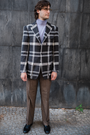 Jacket - Black & white checked tweed