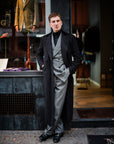 Overcoat - Charcoal Herringbone by Loro Piana