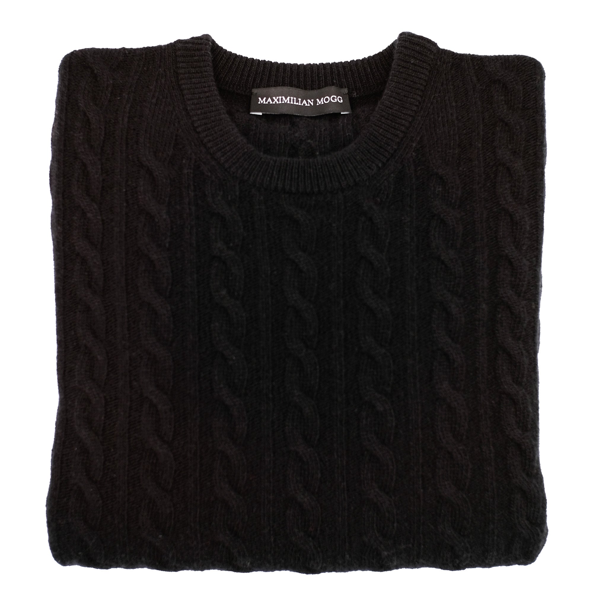 Pullover Schwarzer Cableknit – Maximilian Mogg