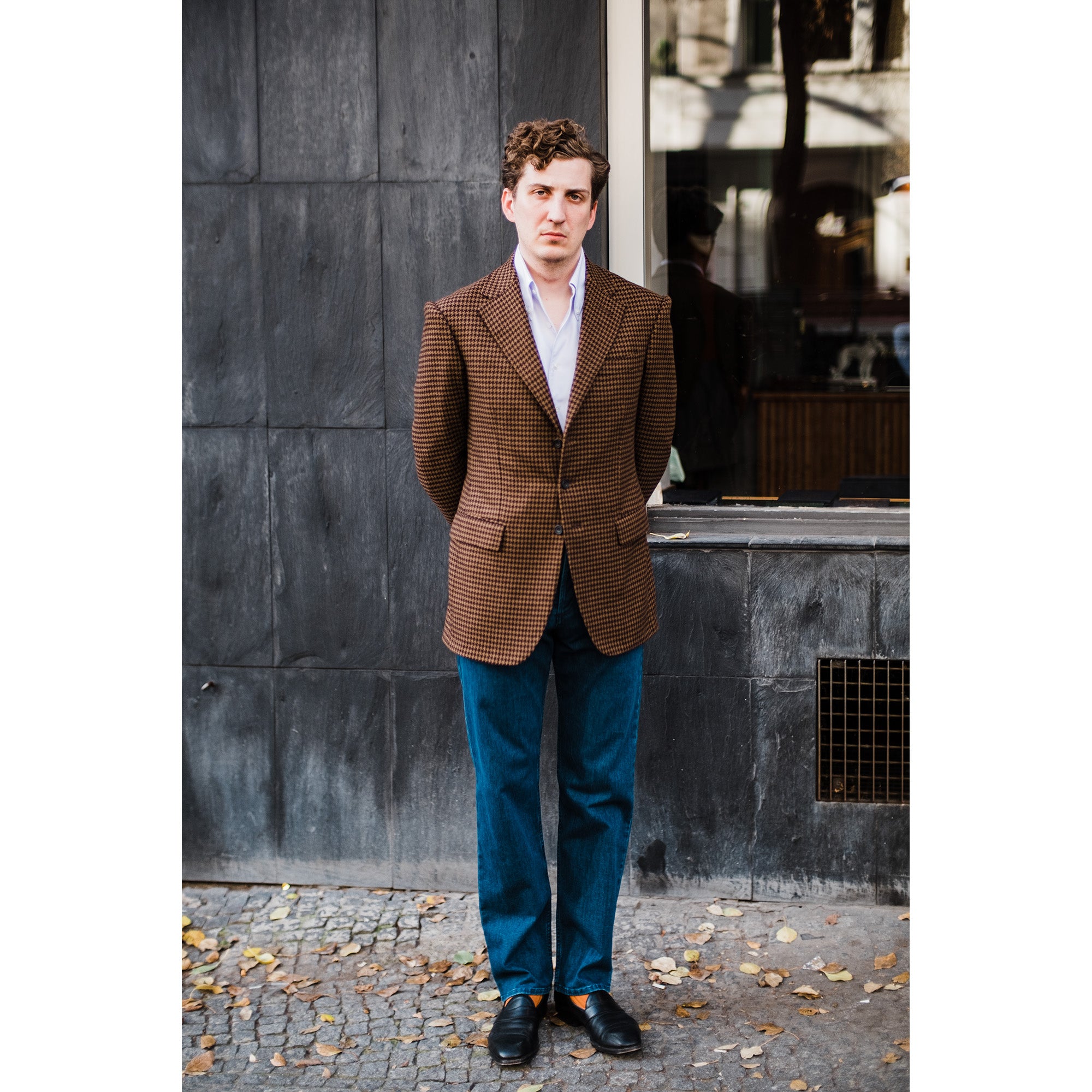Jacke - Braun-Brauner Hahnentritt von Fox Brothers