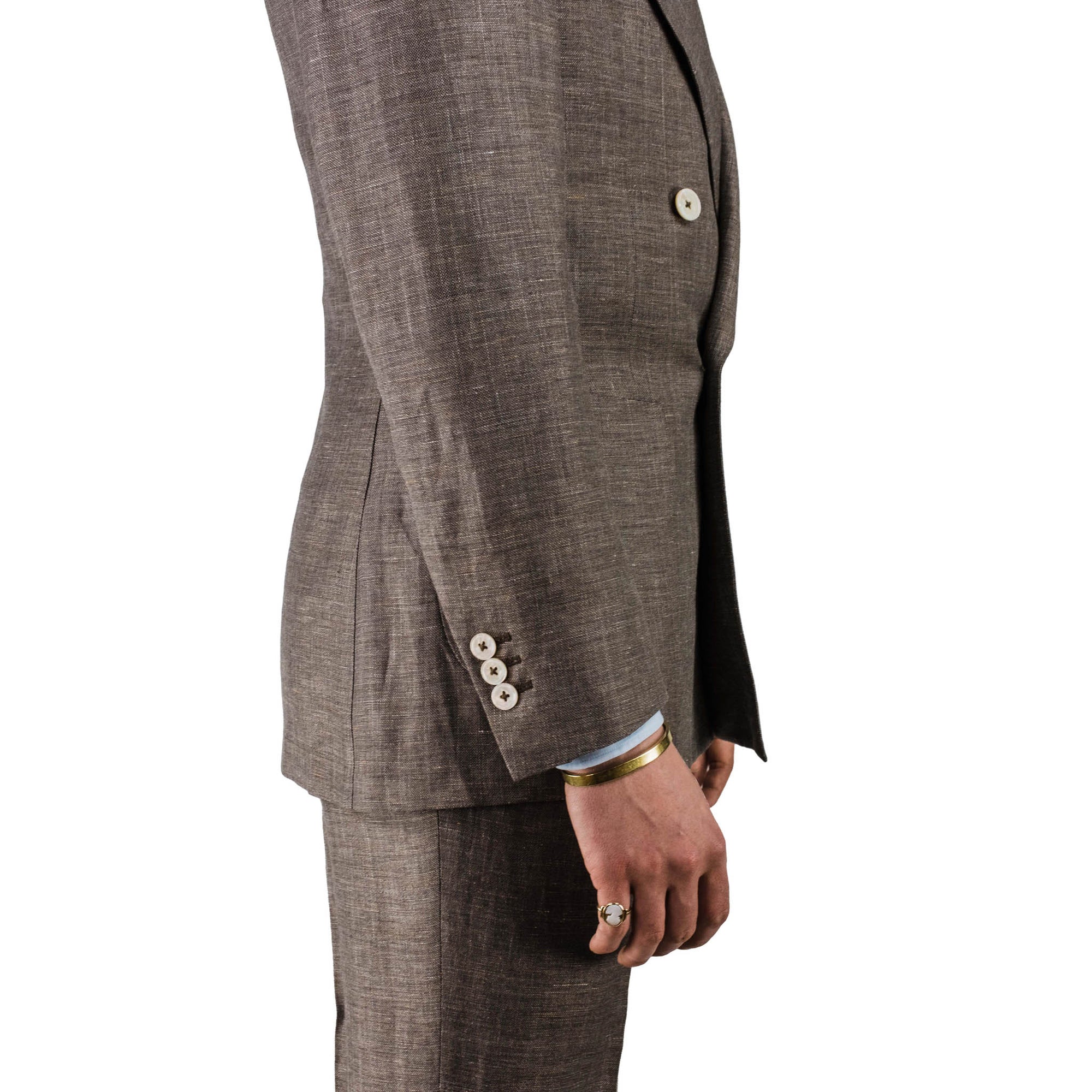 Suit - Brown wool-linen-blend