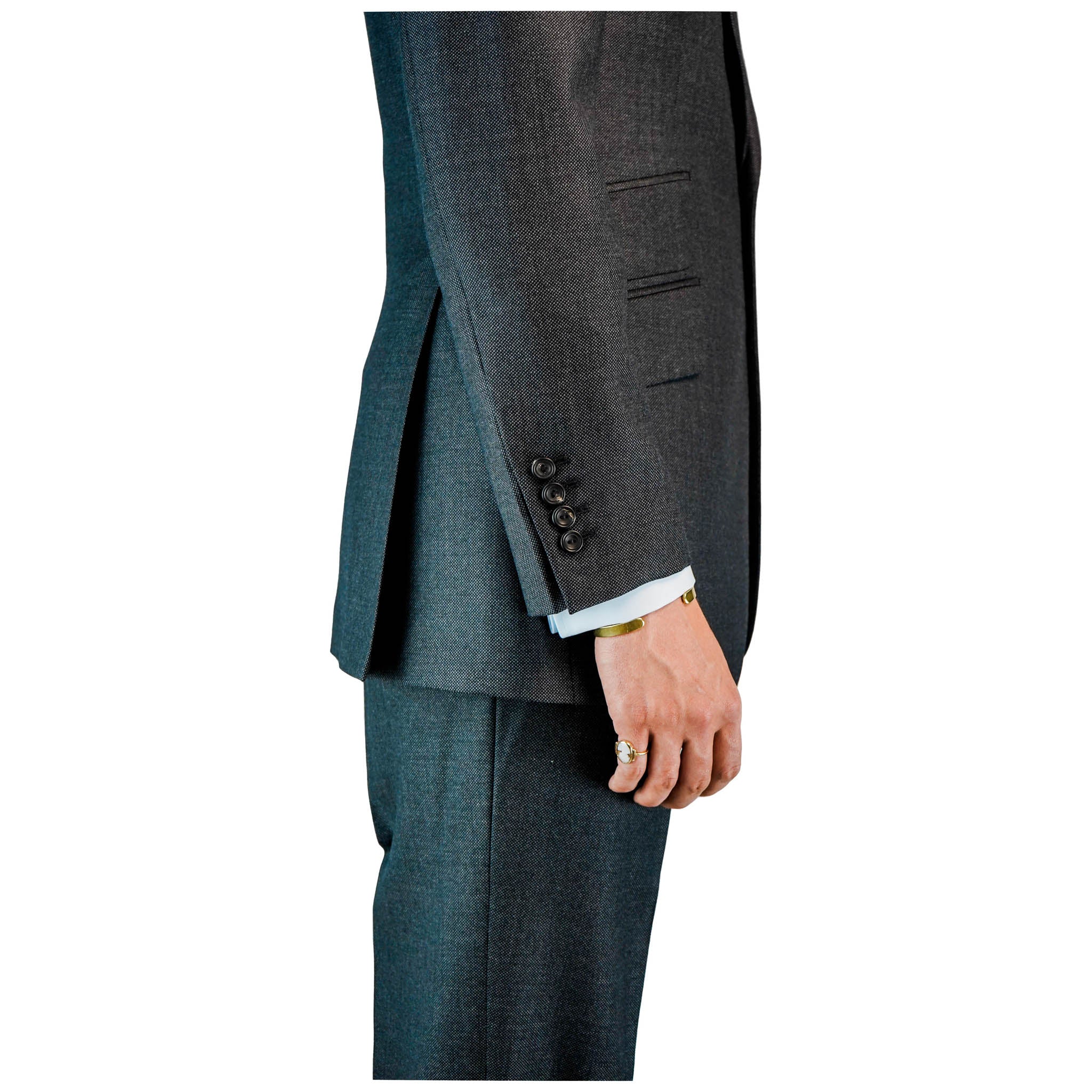 Anzug - Dunkelgrauer Birdseye